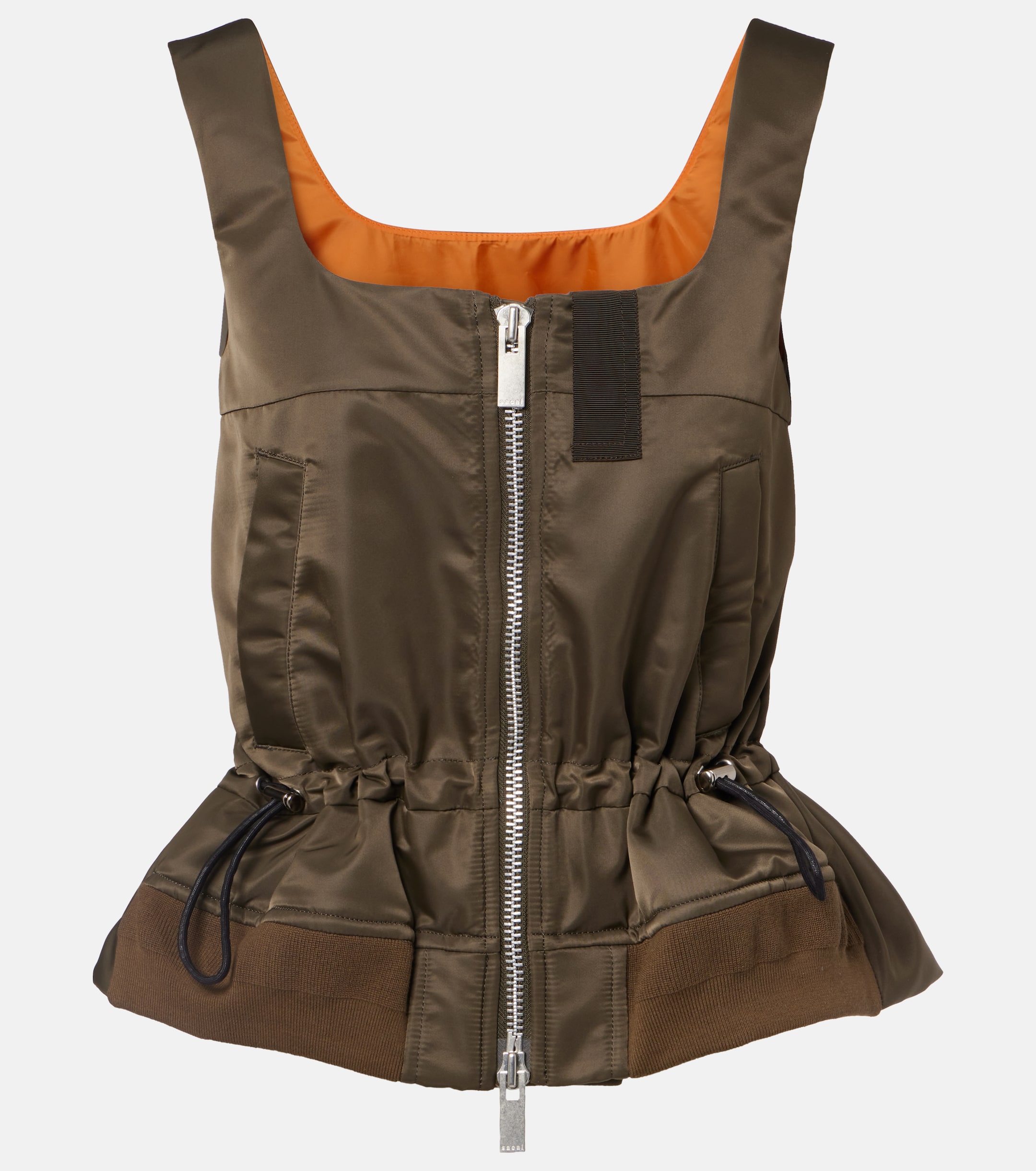 Sacai - Technical zip-up tank top | Plush