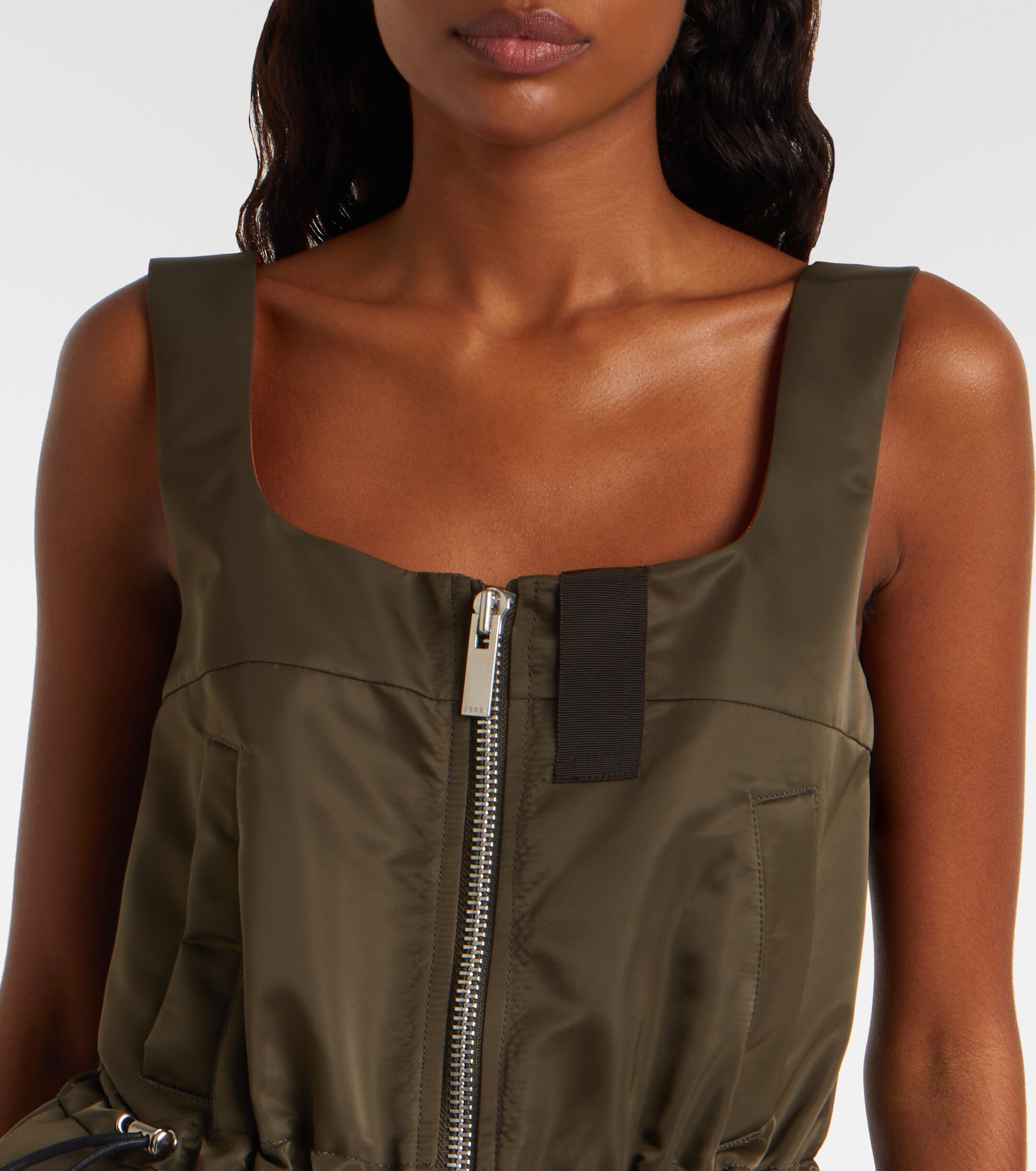 sacai タンクトップ Sacai - Technical zip-up tank top | Plush