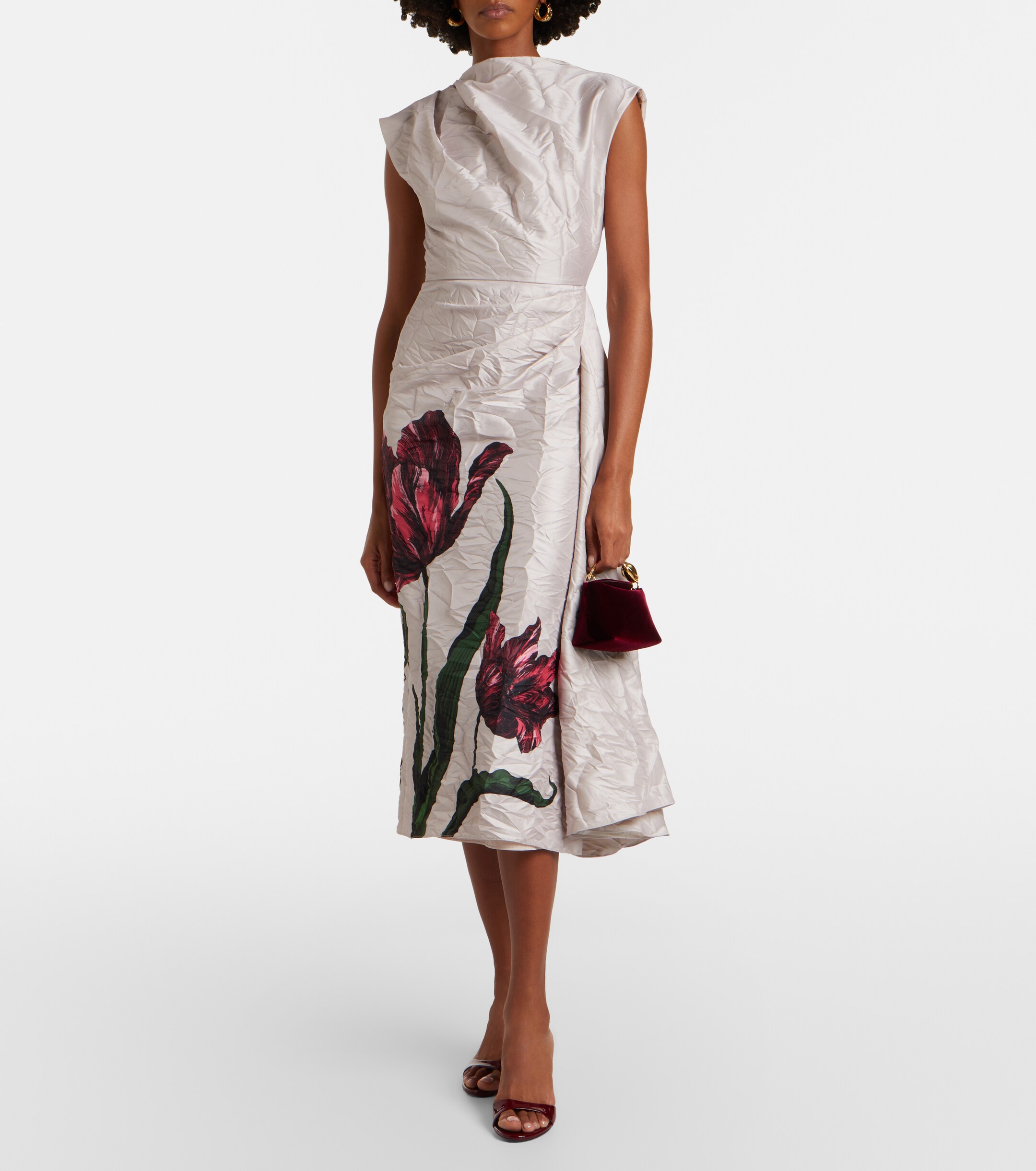 Erdem Bloom Micro velvet top-handle bag