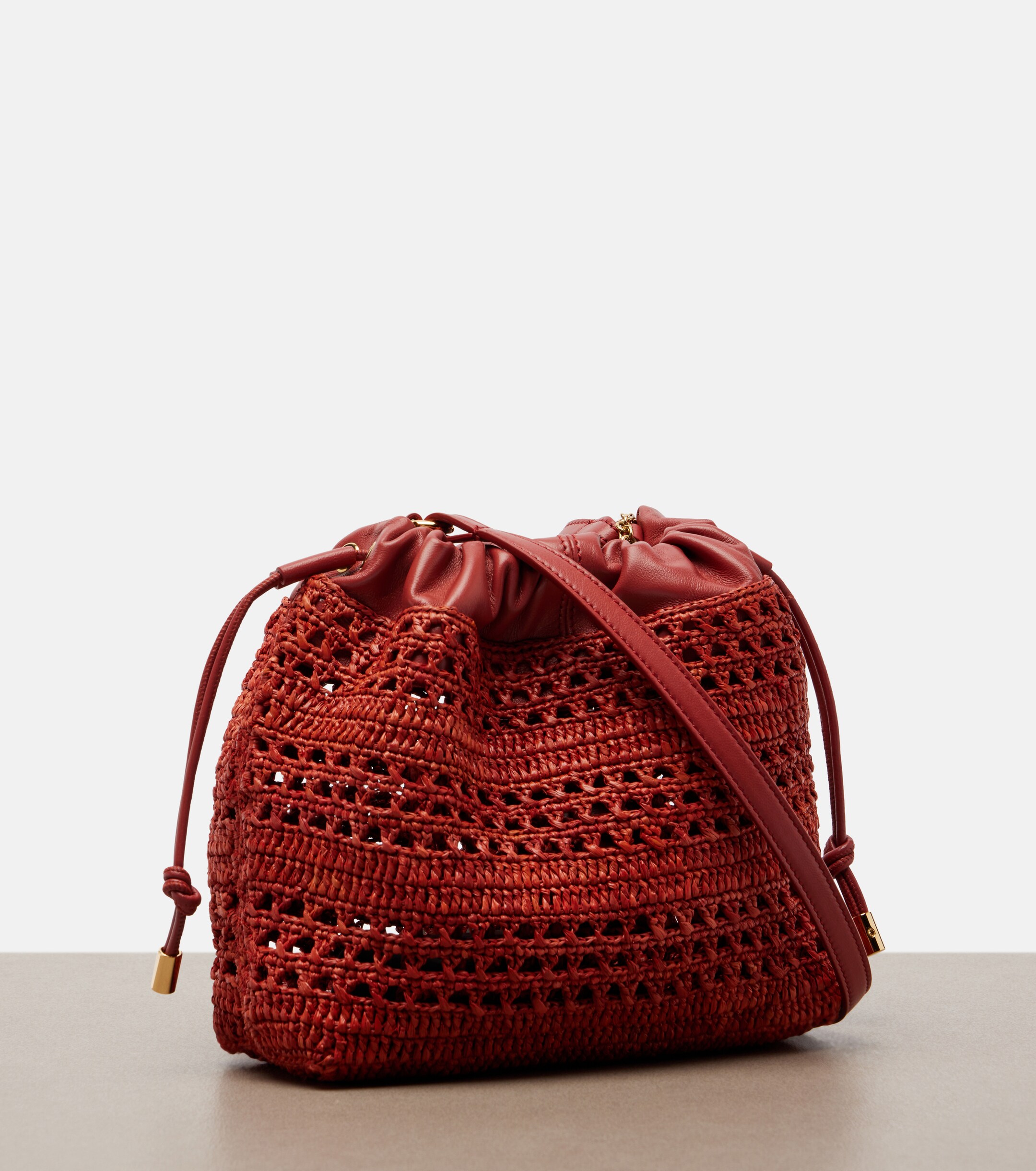 Chloé Summer Banana Mini raffia shoulder bag
