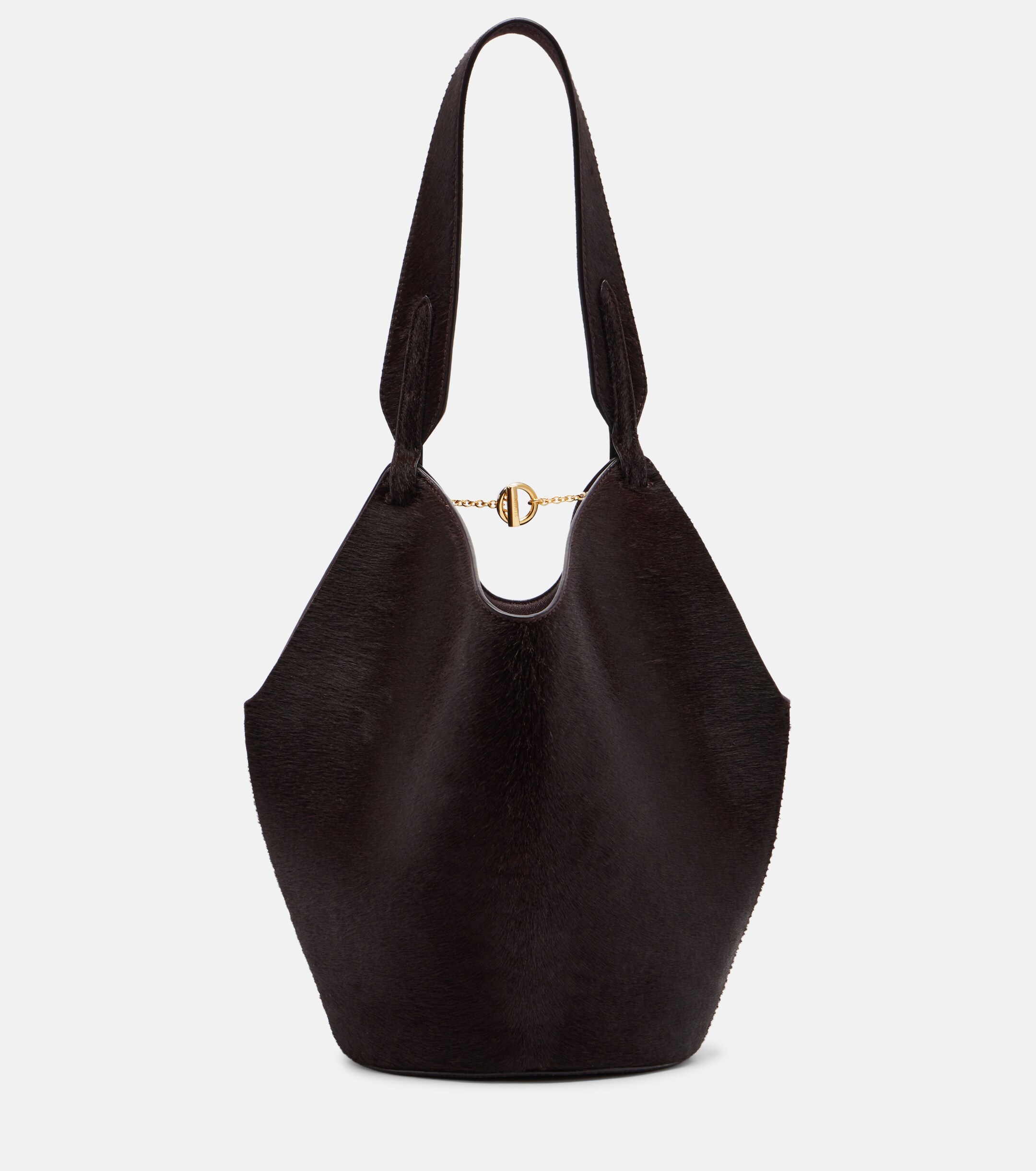 KHAITE Lotus Mini calf hair tote bag