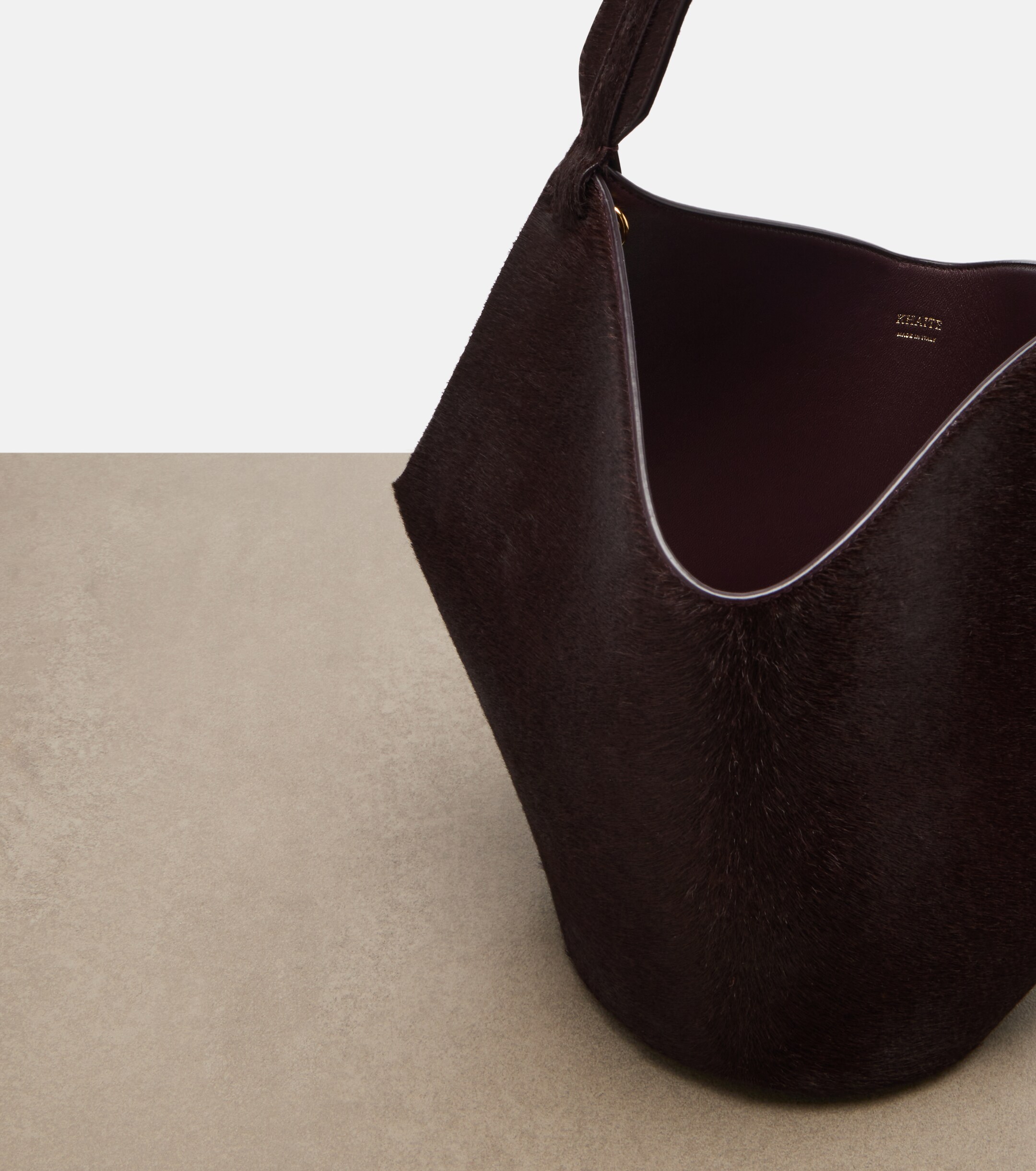 KHAITE Lotus Mini calf hair tote bag