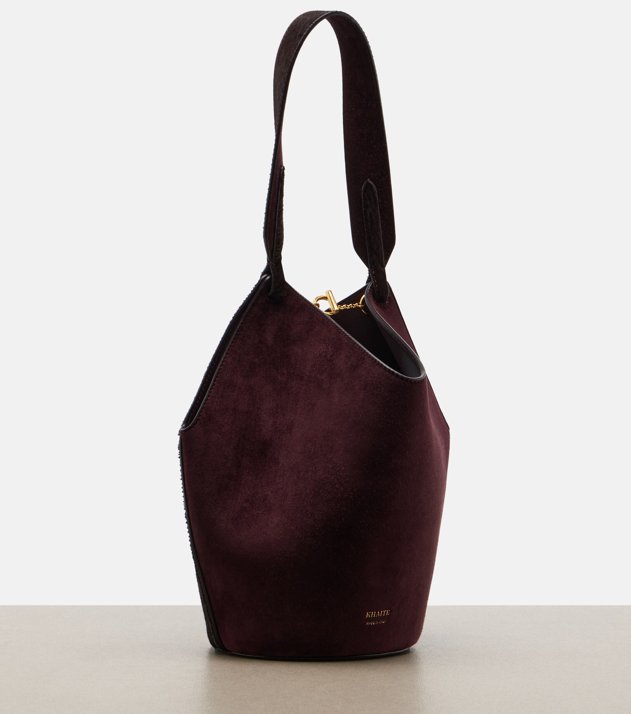 KHAITE Lotus Mini calf hair tote bag