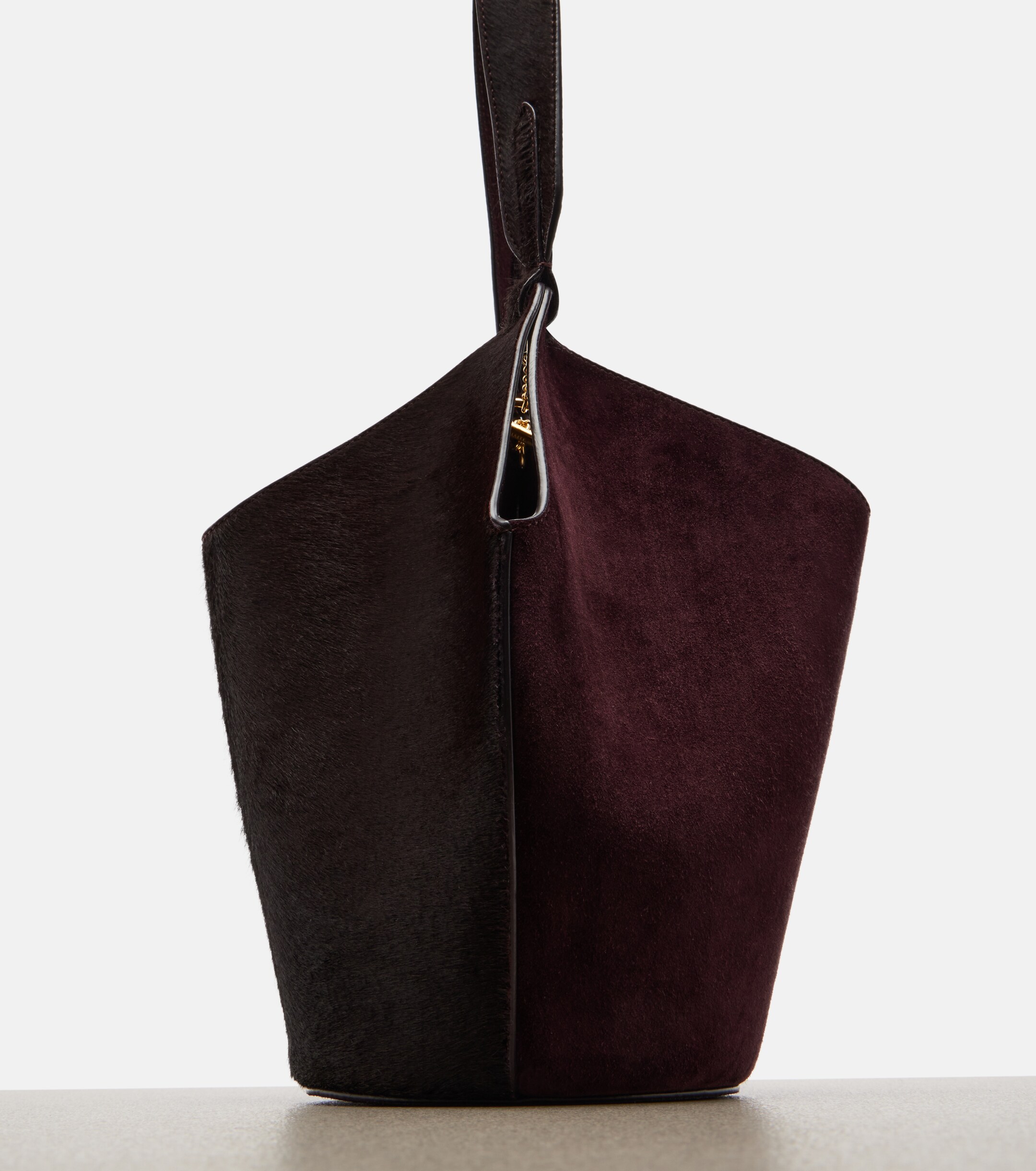 KHAITE Lotus Mini calf hair tote bag