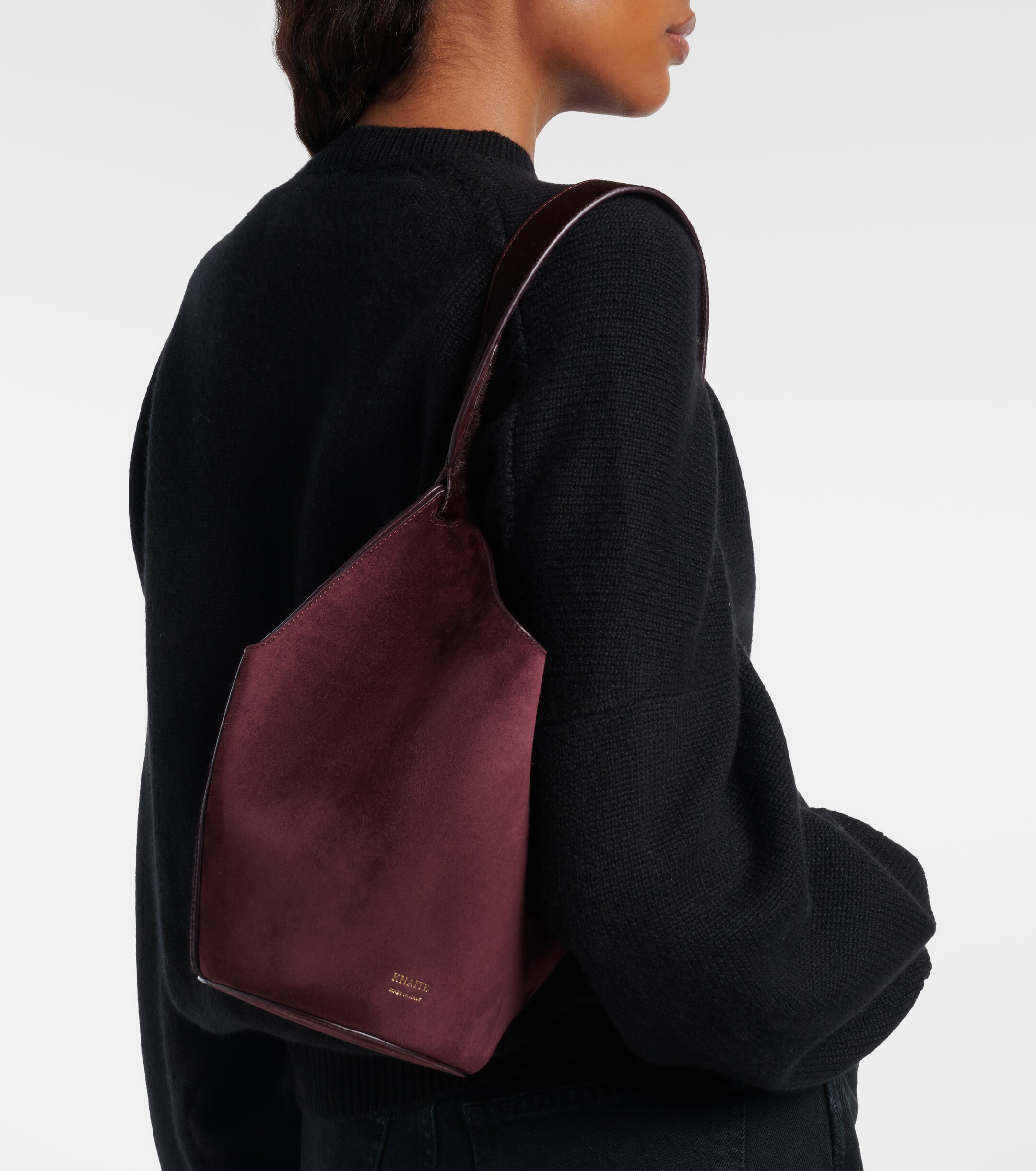 KHAITE Lotus Mini calf hair tote bag