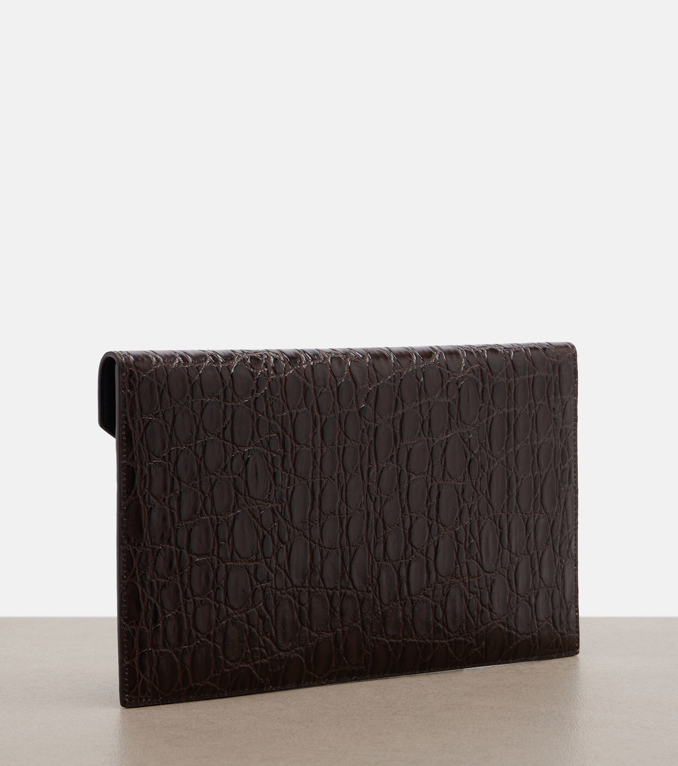 Saint Laurent Paris Cassandre leather clutch