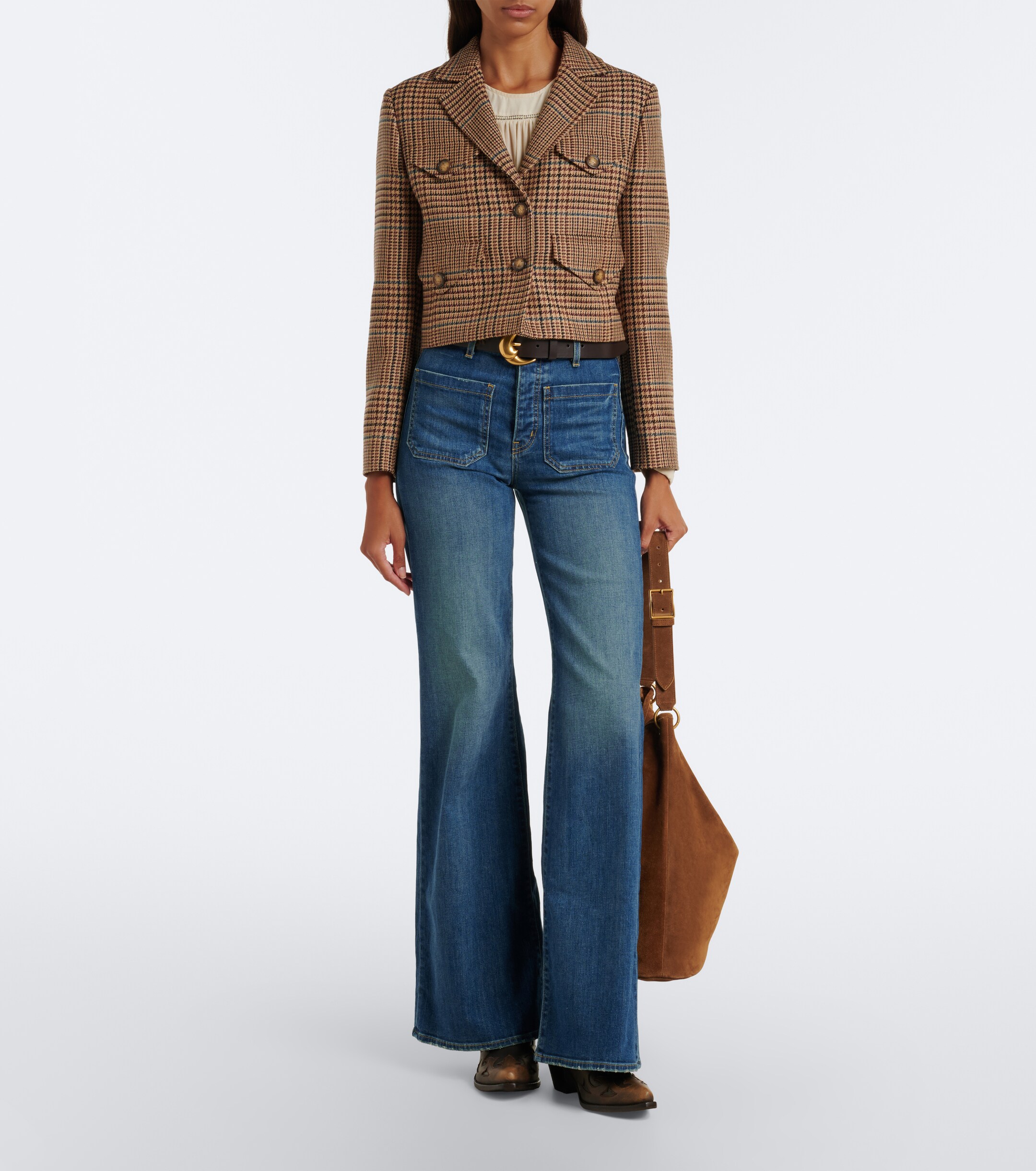 Golden Goose Golden Goose Wish Star leather and suede cowboy boots