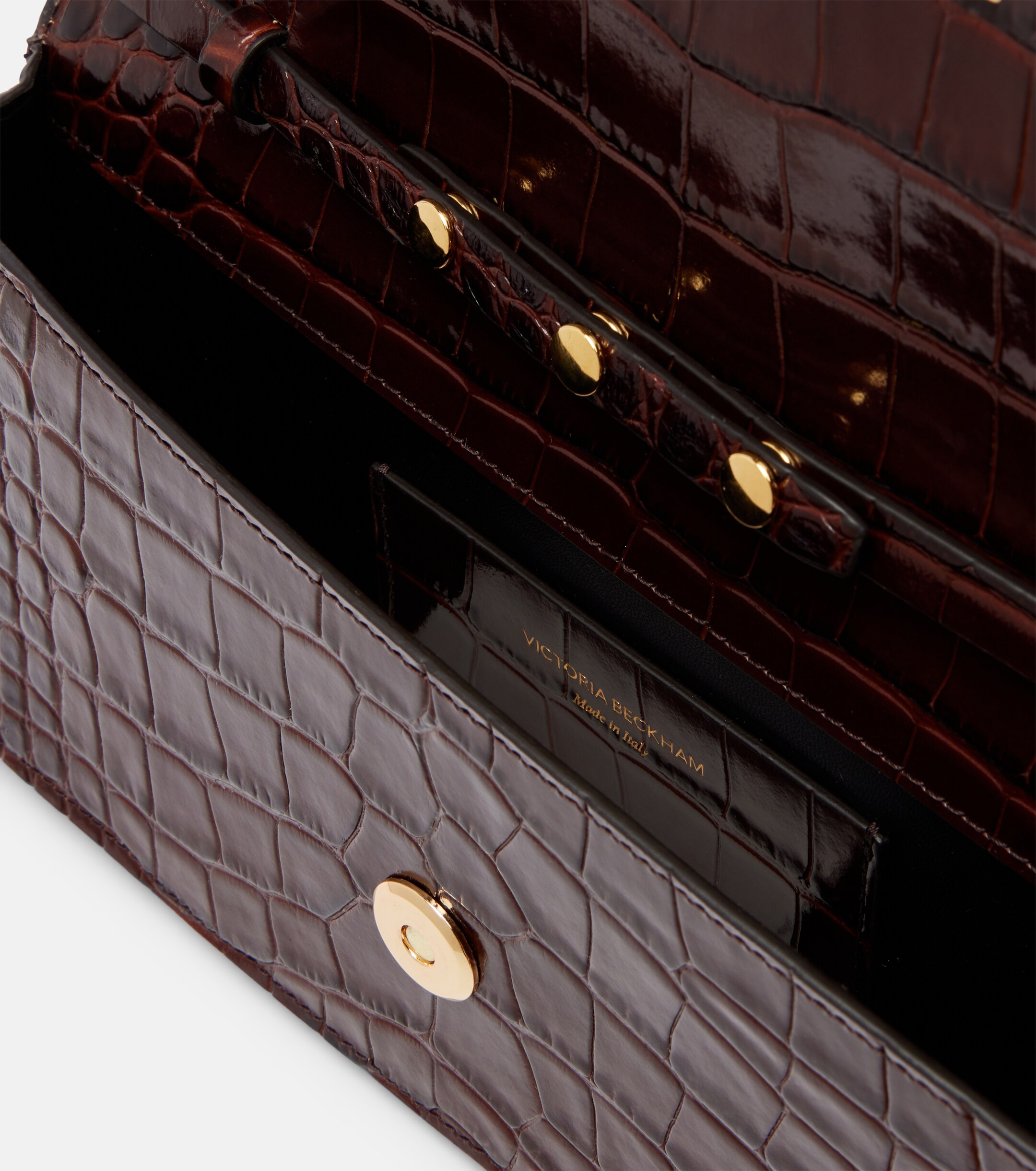 Victoria Beckham Dorian East-West croc-effect leather clutch