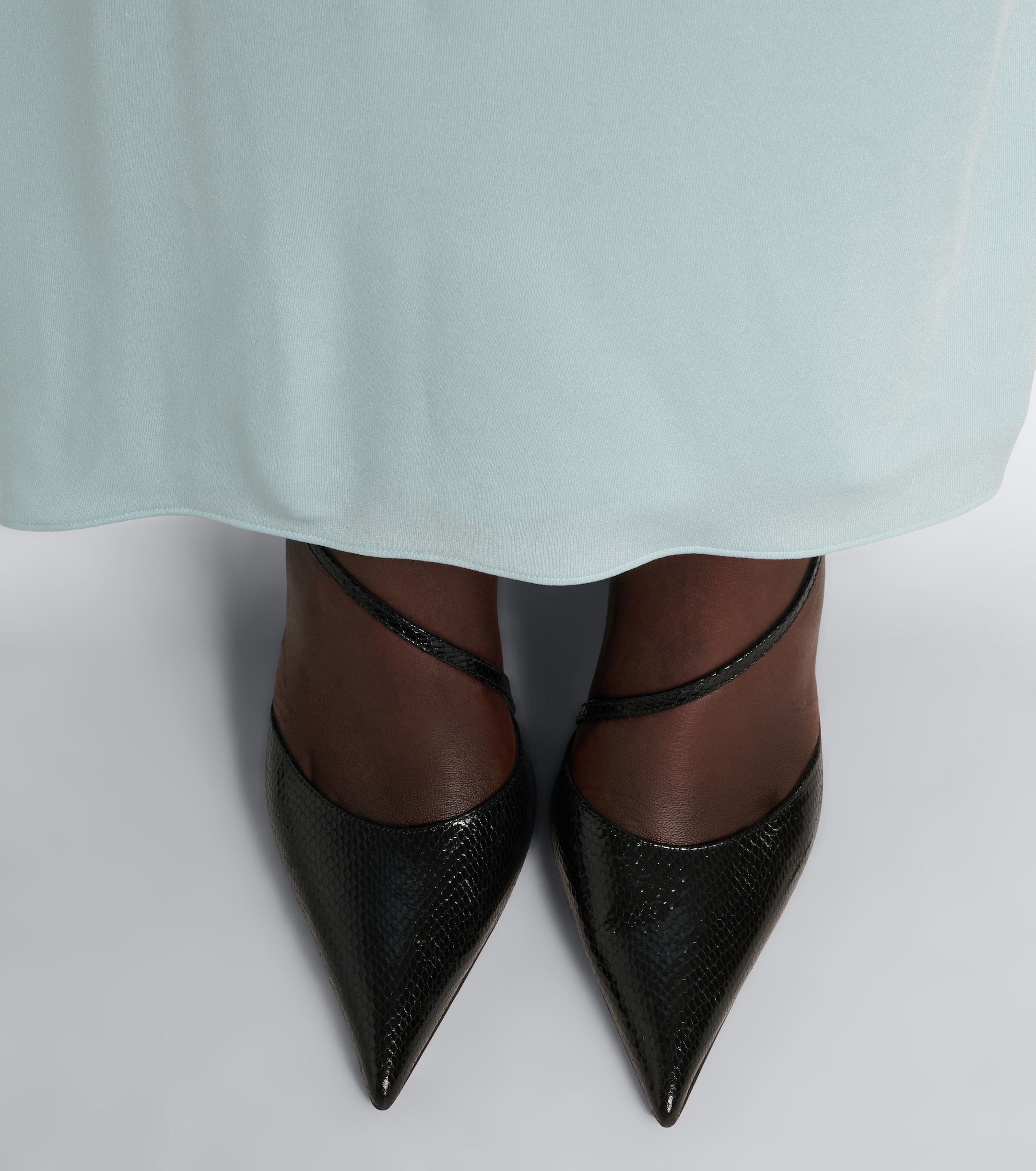 AQUAZZURA Aquazzura Dynasty snake-effect leather pumps