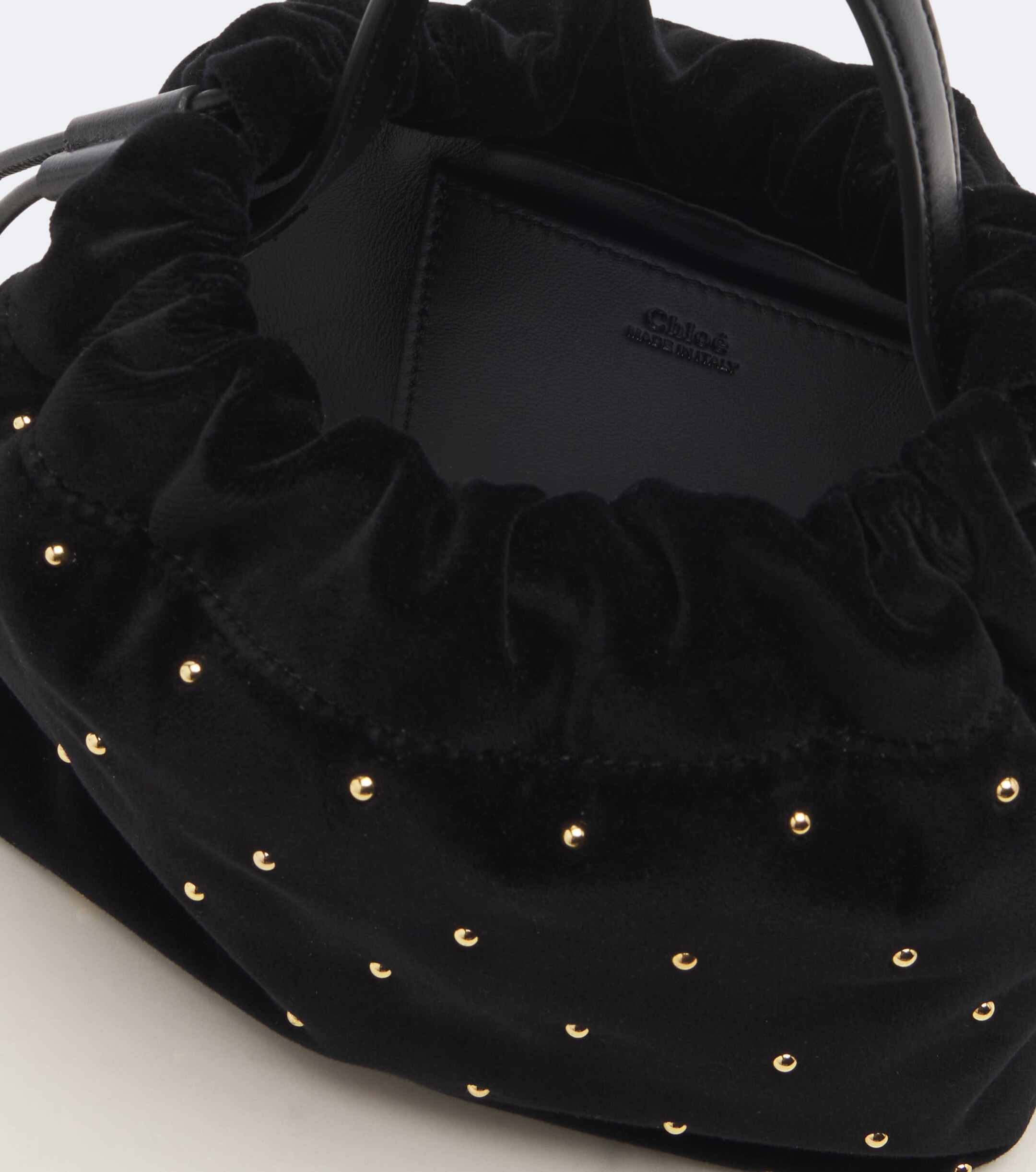 Chloé Chloé Icons Mini studded velvet shoulder bag