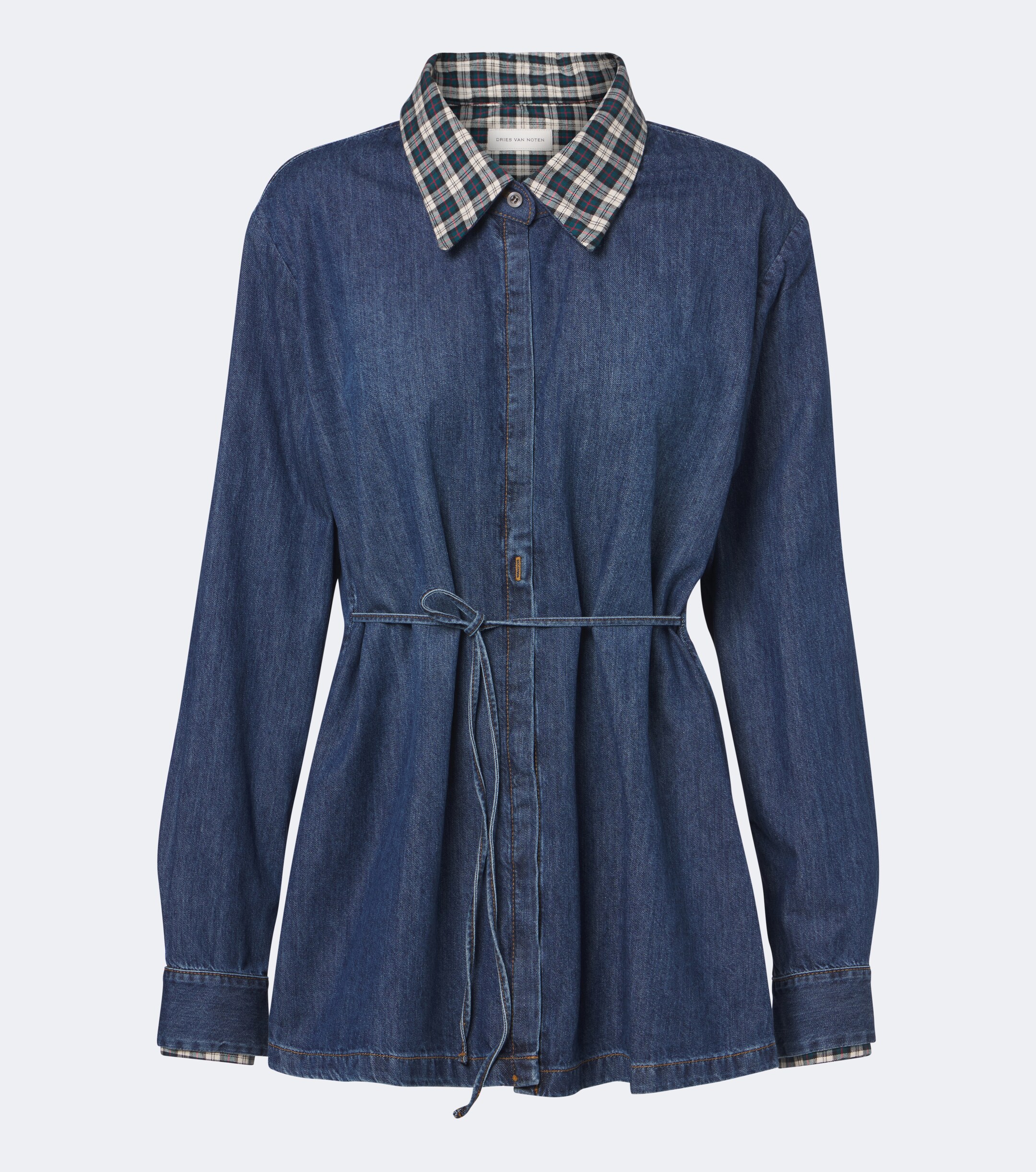 Dries Van Noten Dries Van Noten Checked denim shirt