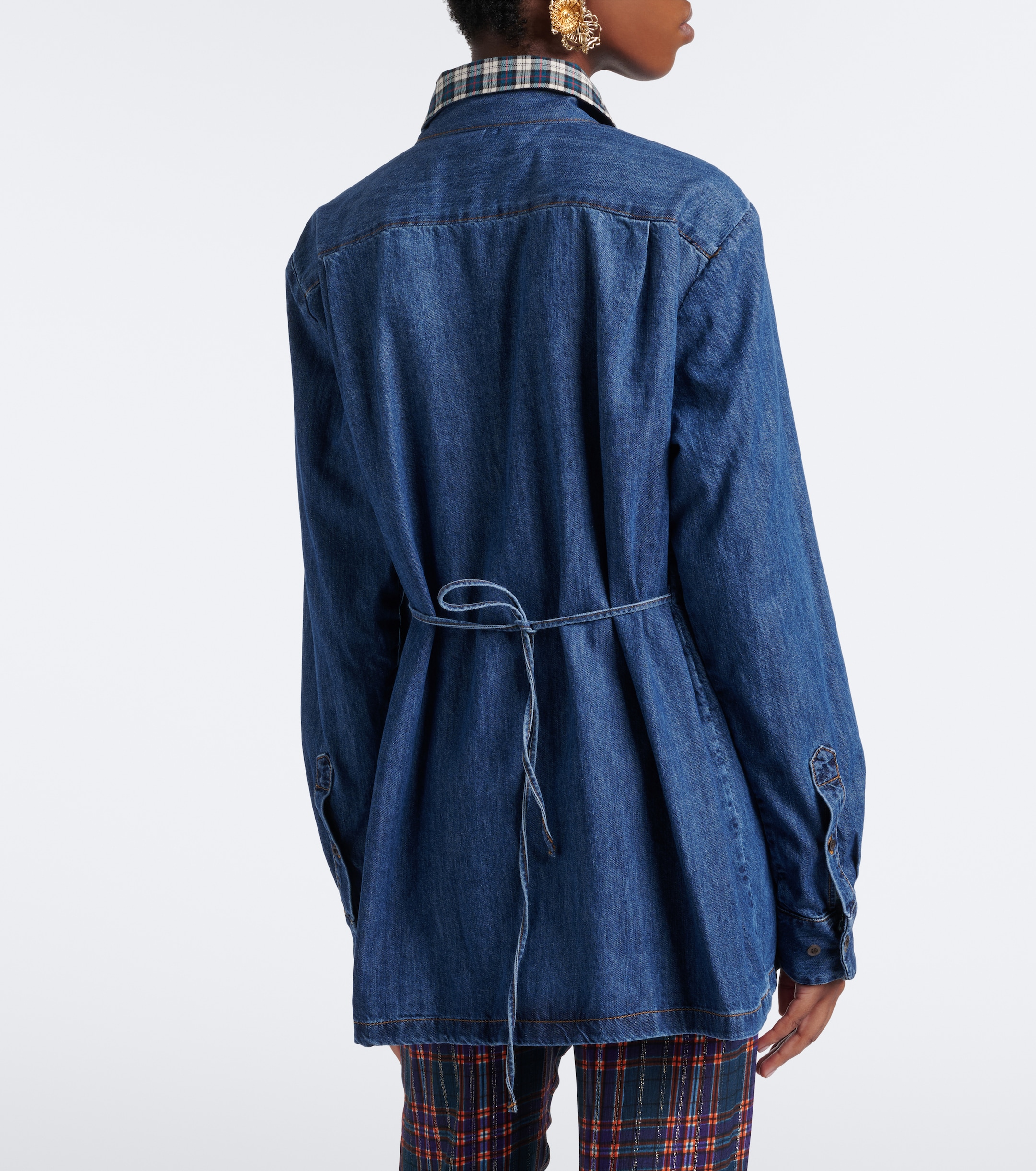 Dries Van Noten Dries Van Noten Checked denim shirt