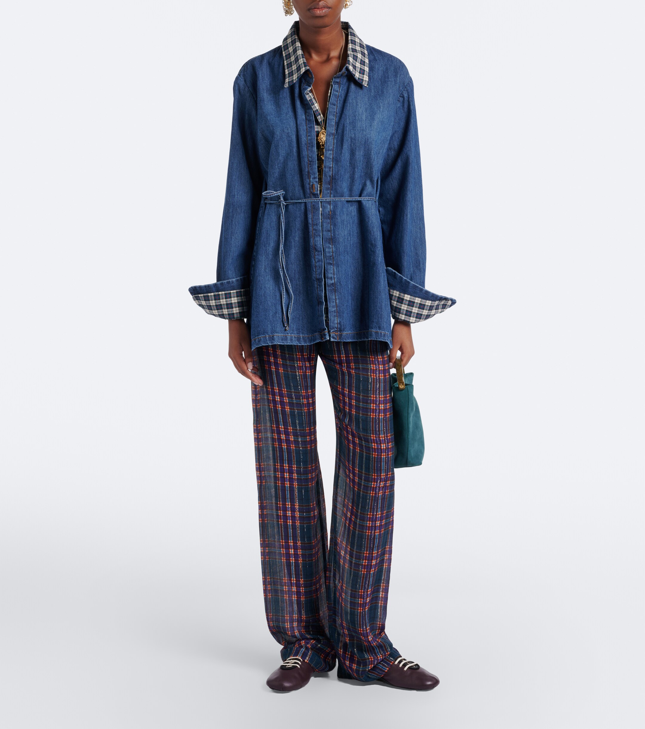 Dries Van Noten Dries Van Noten Checked denim shirt