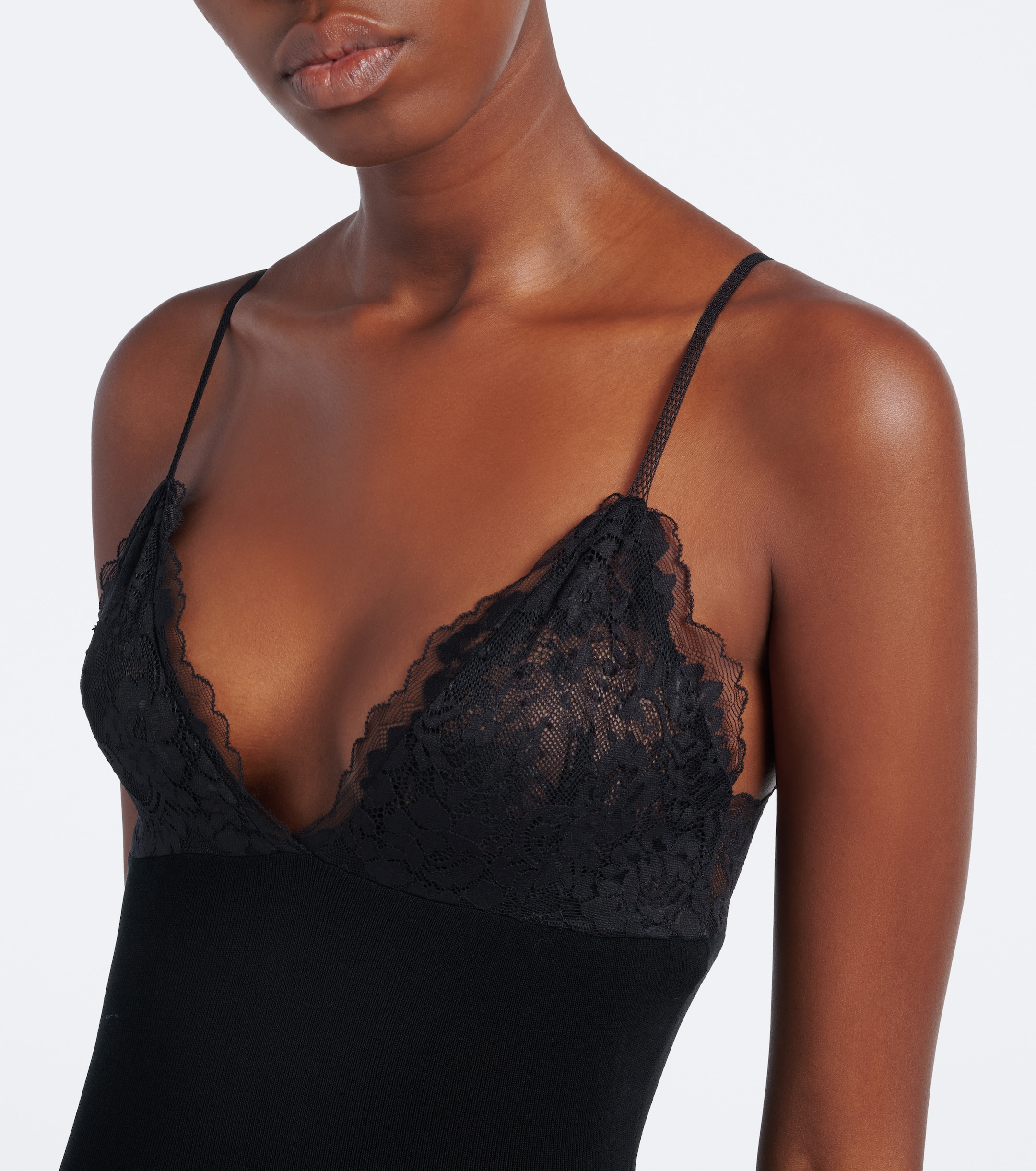 Aya Muse Aya Muse Oana lace-trimmed cotton-blend maxi dress
