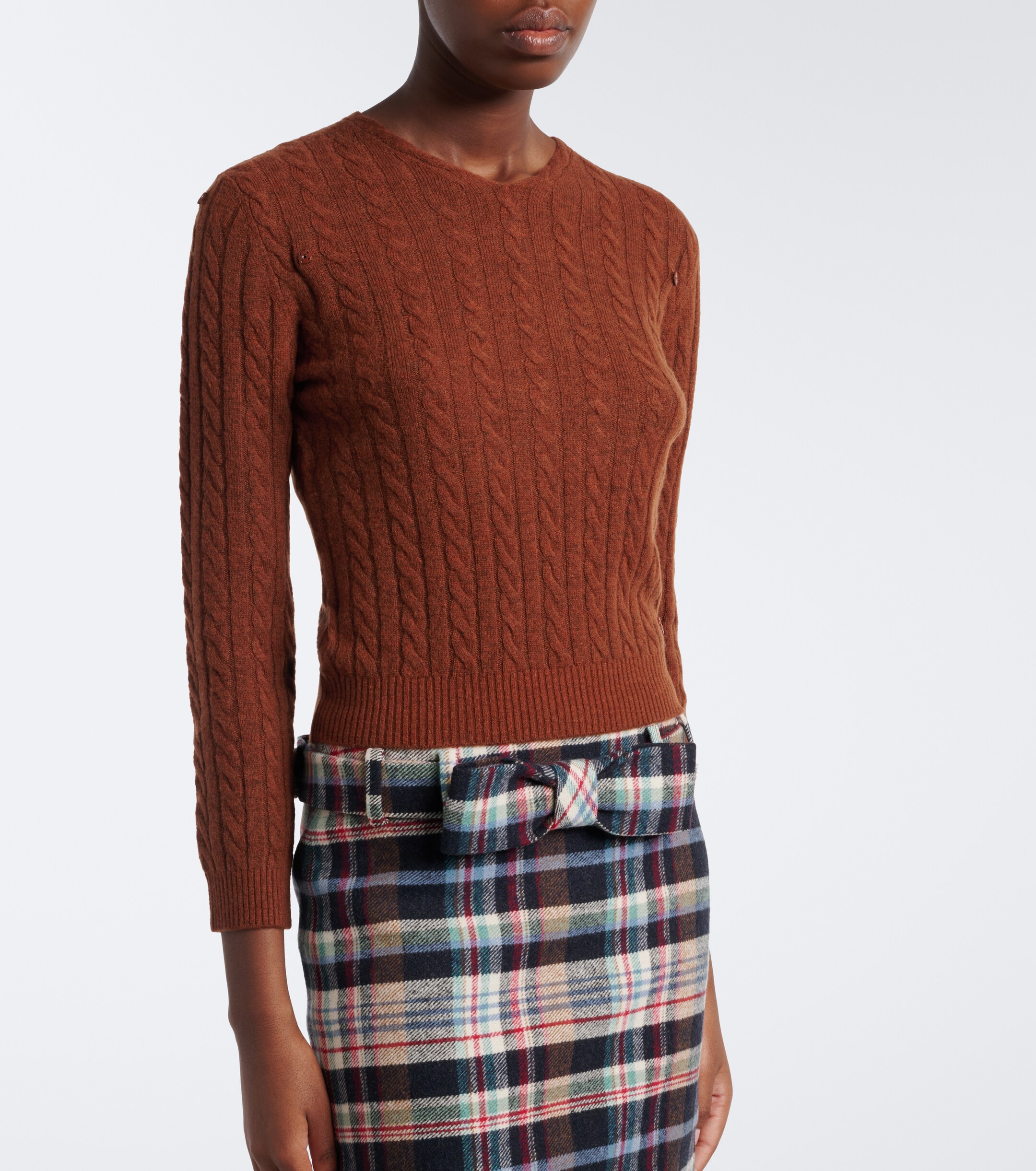 SHUSHU/TONG Shushu/Tong Cable-knit wool-blend sweater