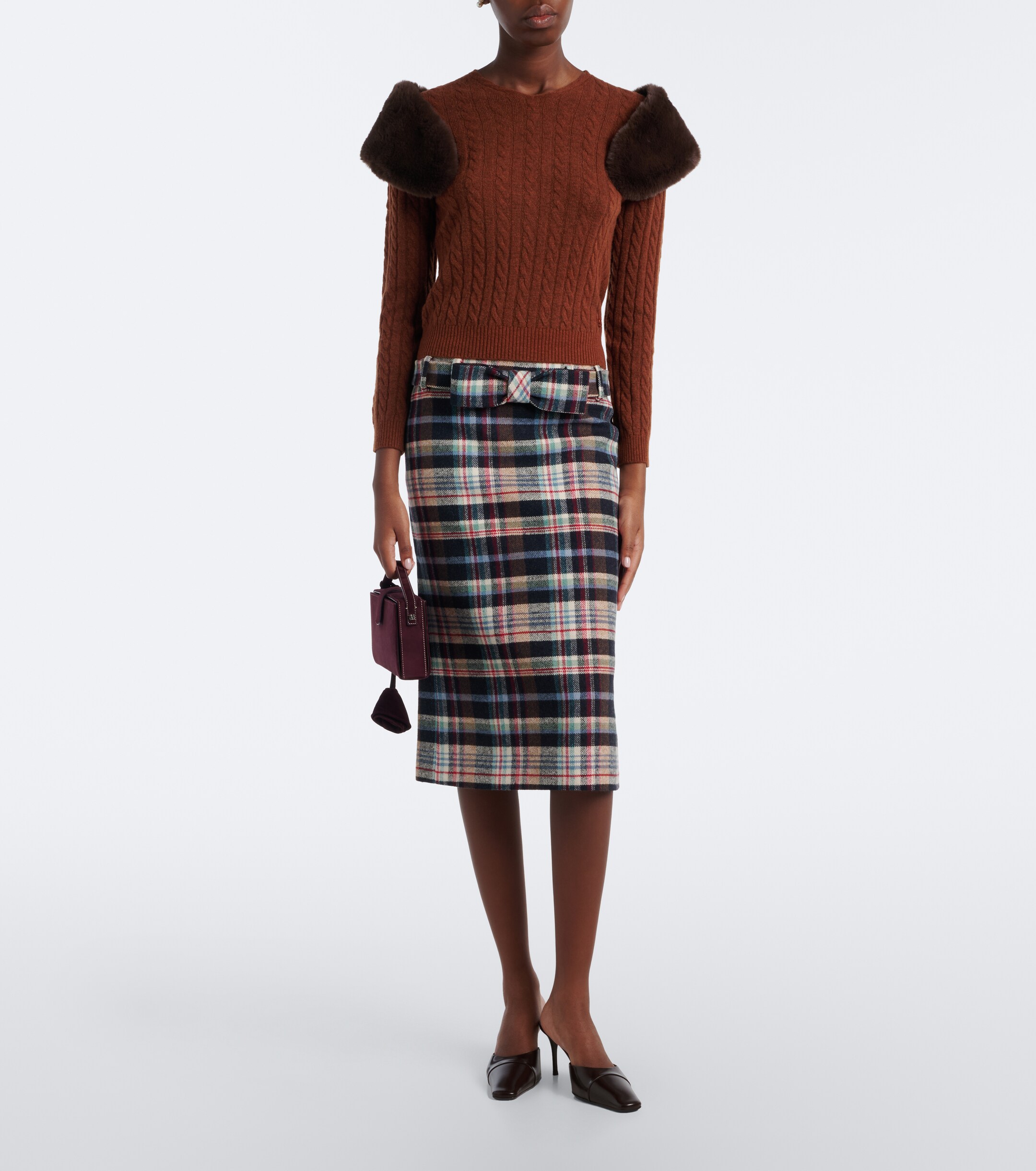 SHUSHU/TONG Shushu/Tong Cable-knit wool-blend sweater