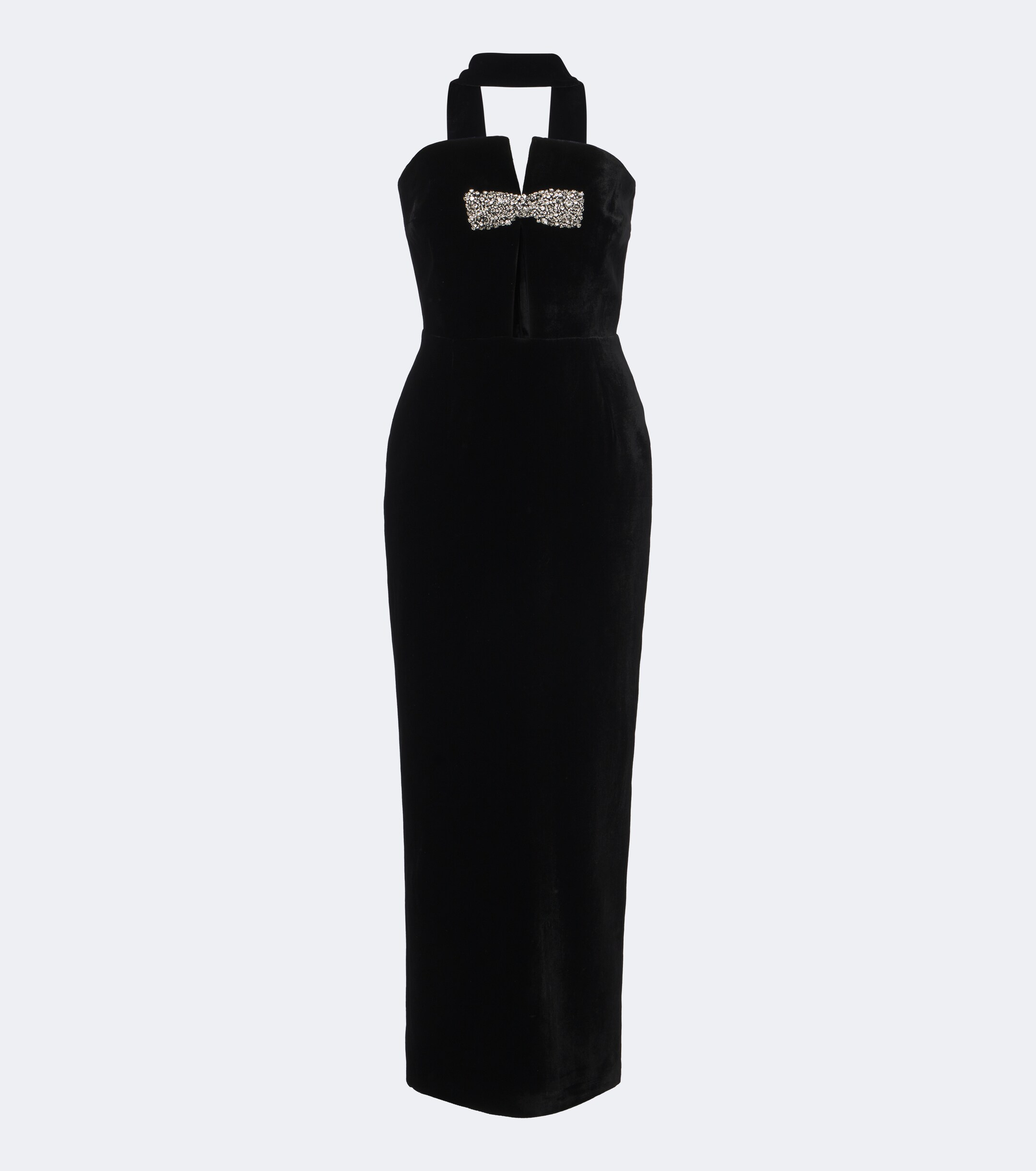 The New Arrivals Ilkyaz Ozel The New Arrivals Ilkyaz Ozel Holly embellished scarf-detail velvet gown