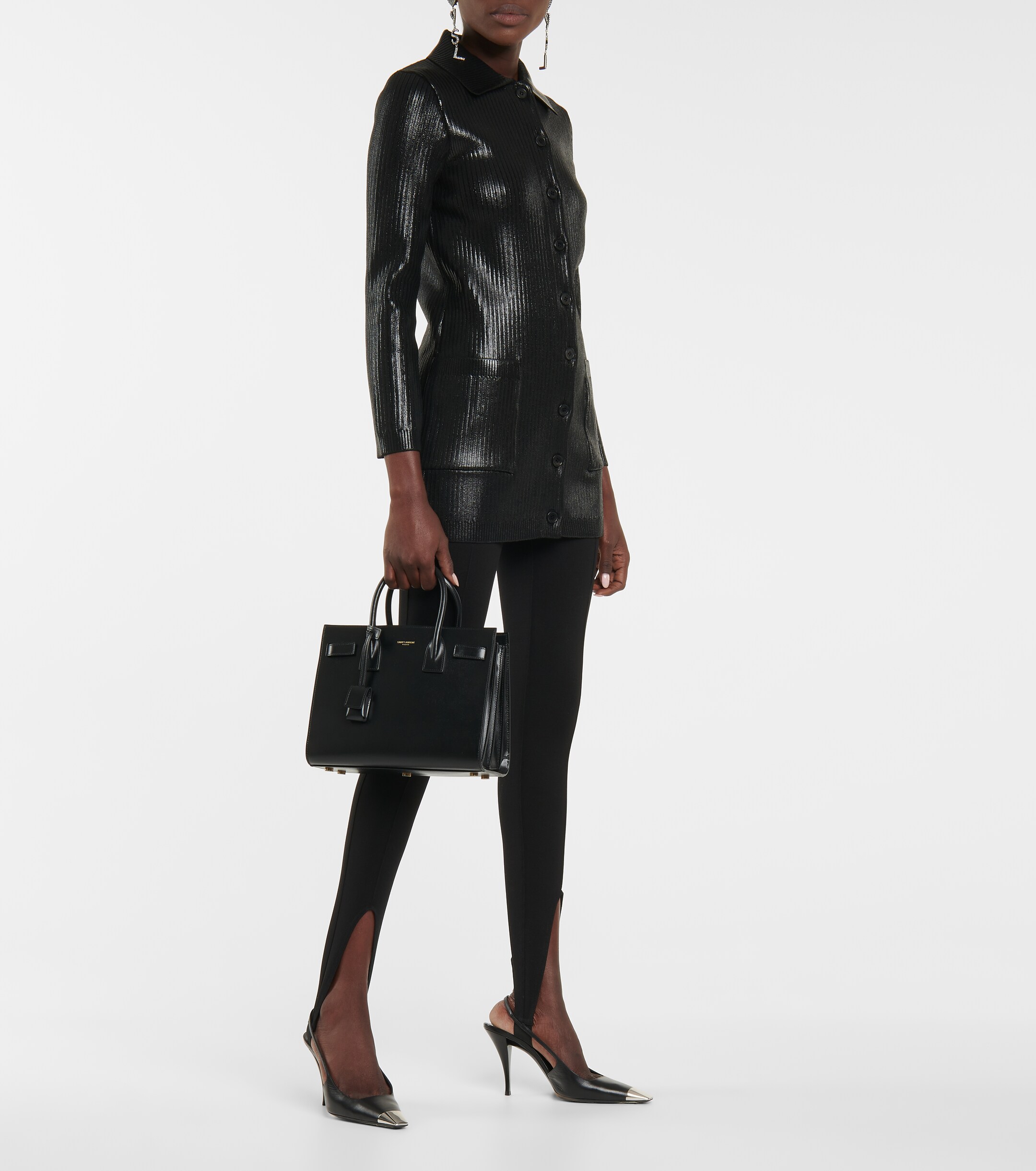 Saint Laurent Sac De Jour Baby leather tote