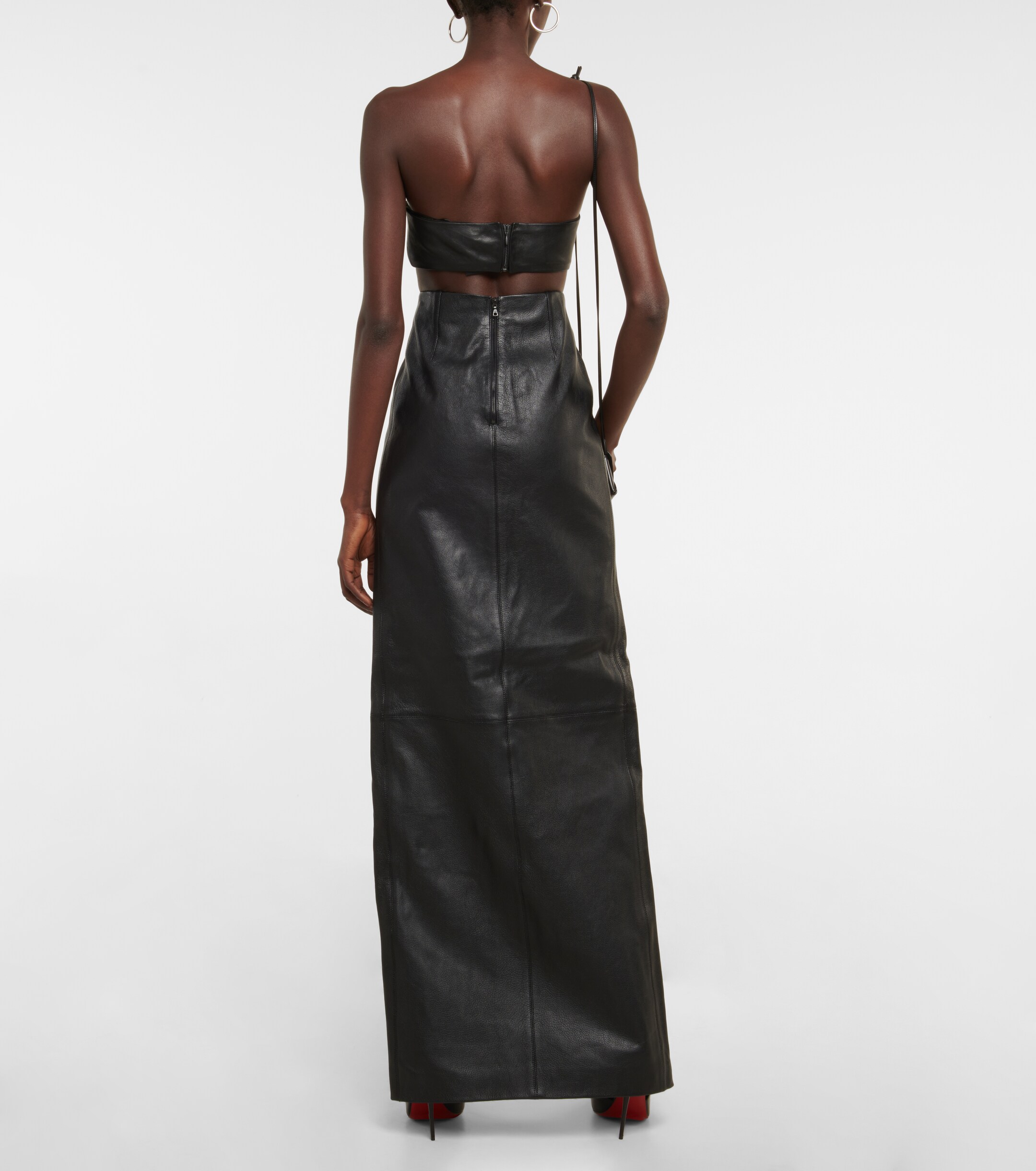 David Koma Quilted leather top