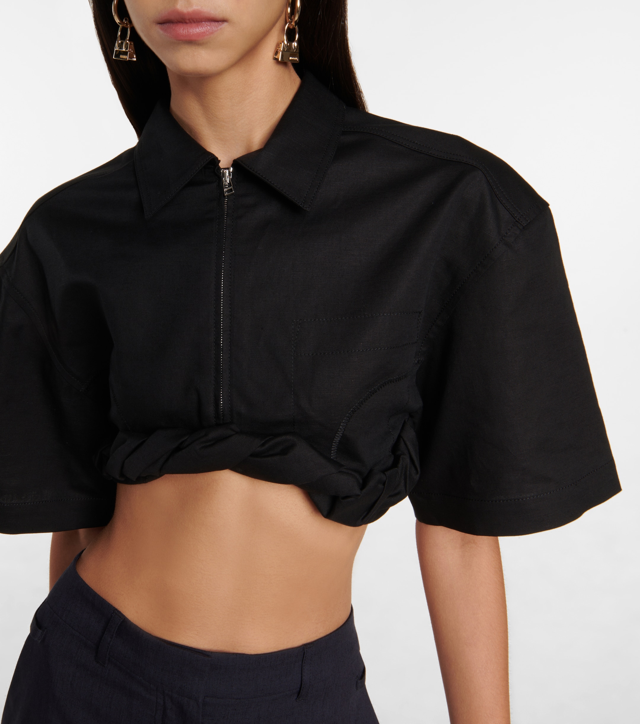 Jacquemus - La chemise Silpa cotton and linen top | Plush