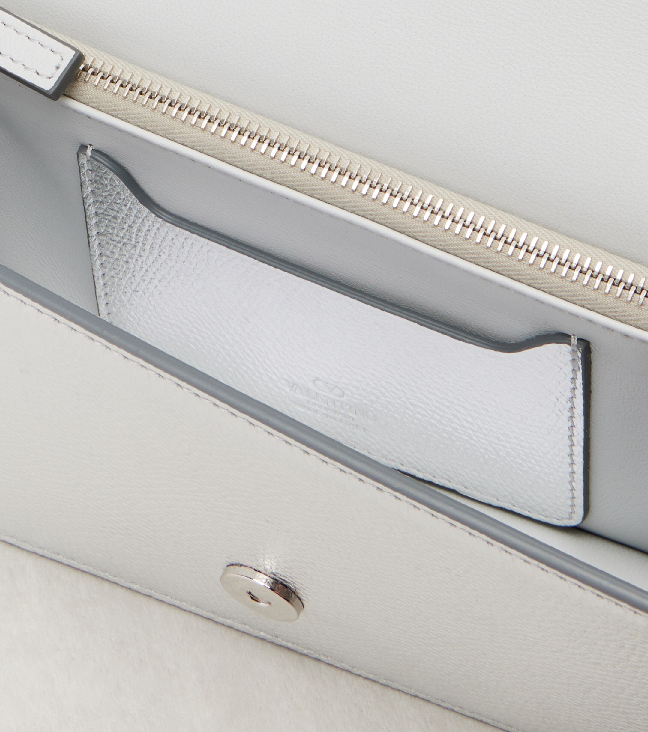 Valentino Garavani VLogo Mini metallic leather clutch thumbnail