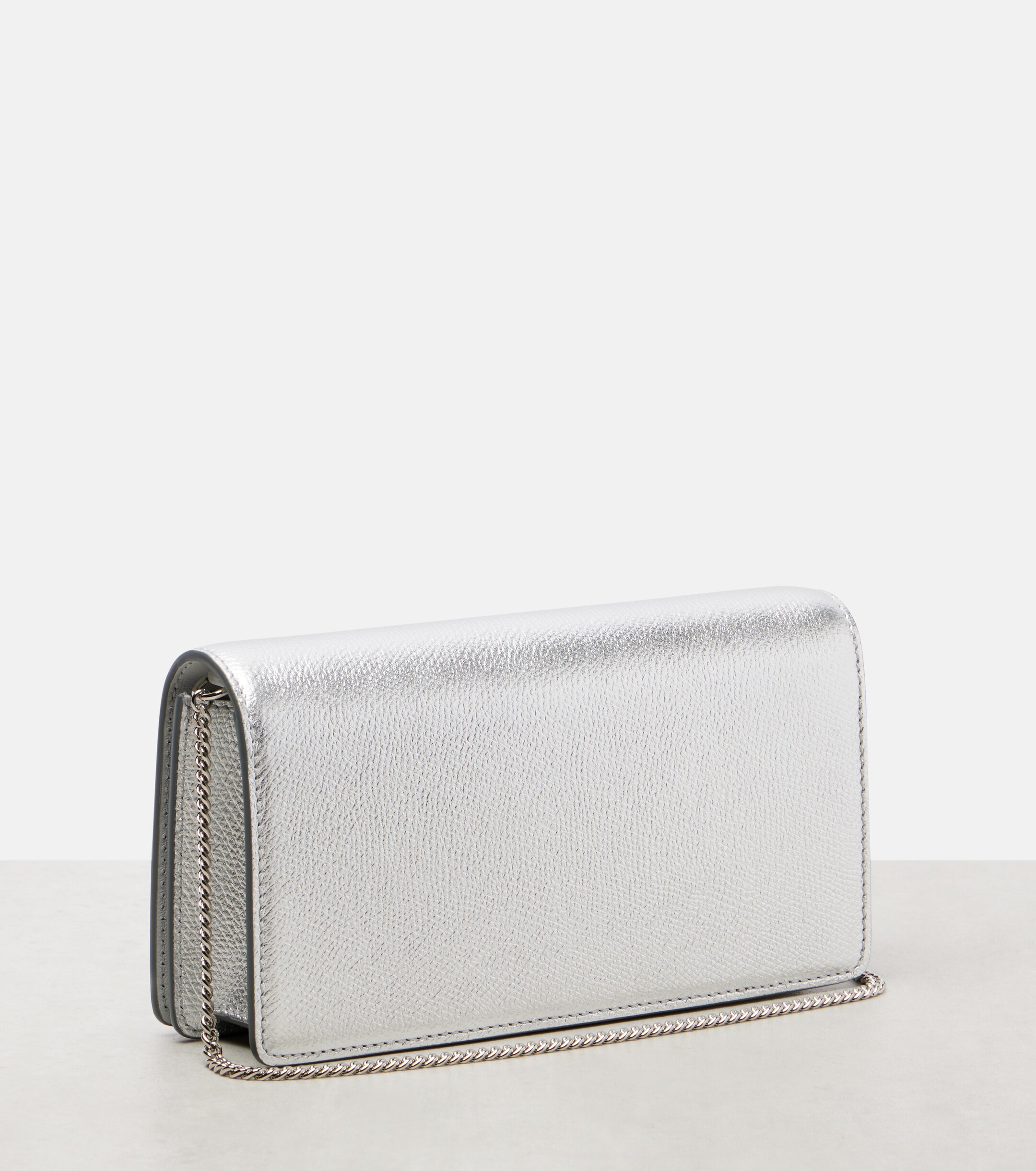 Valentino Garavani VLogo Mini metallic leather clutch thumbnail