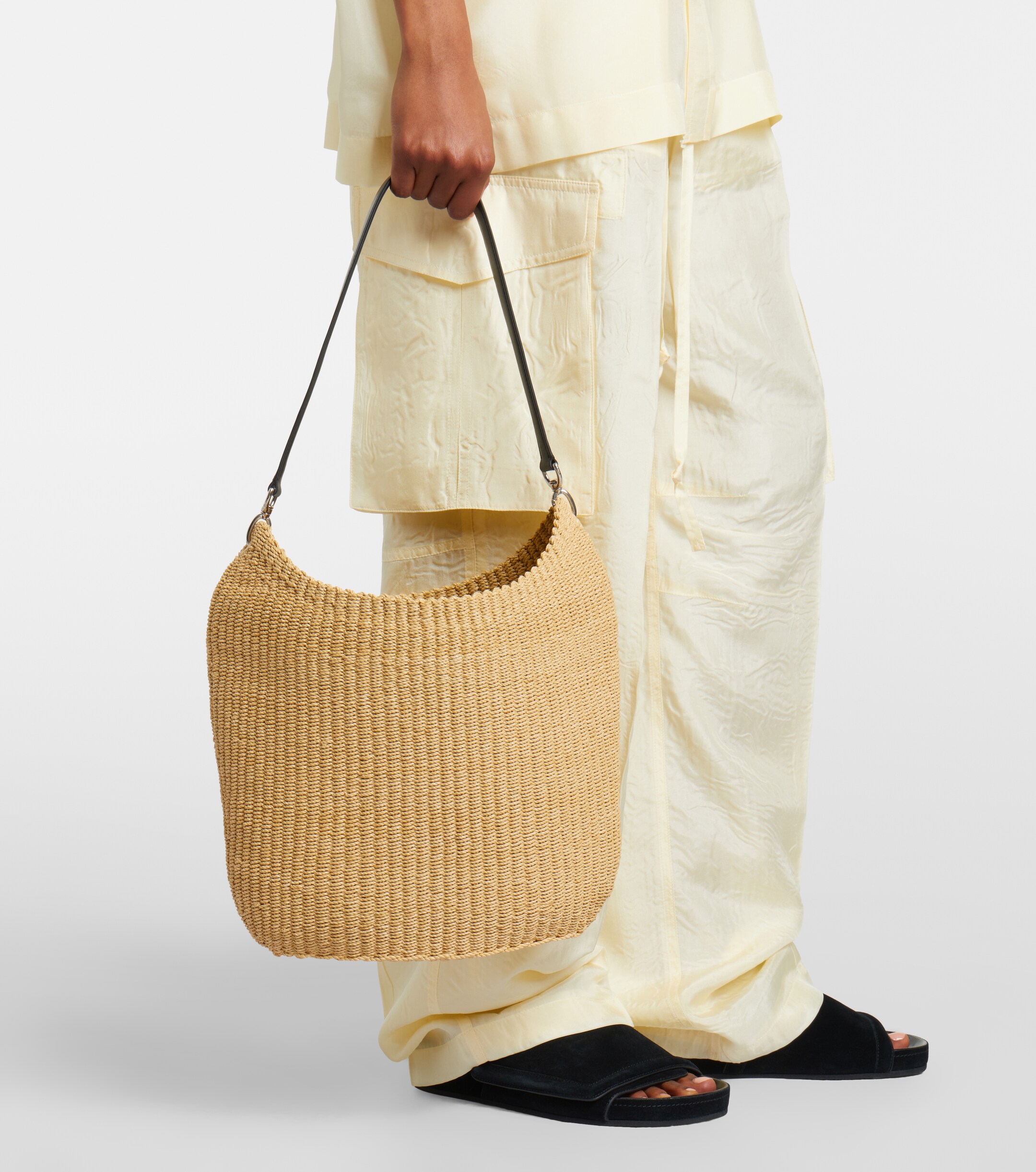 PHOEBE PHILO Small Slope Sling woven shoulder bag thumbnail