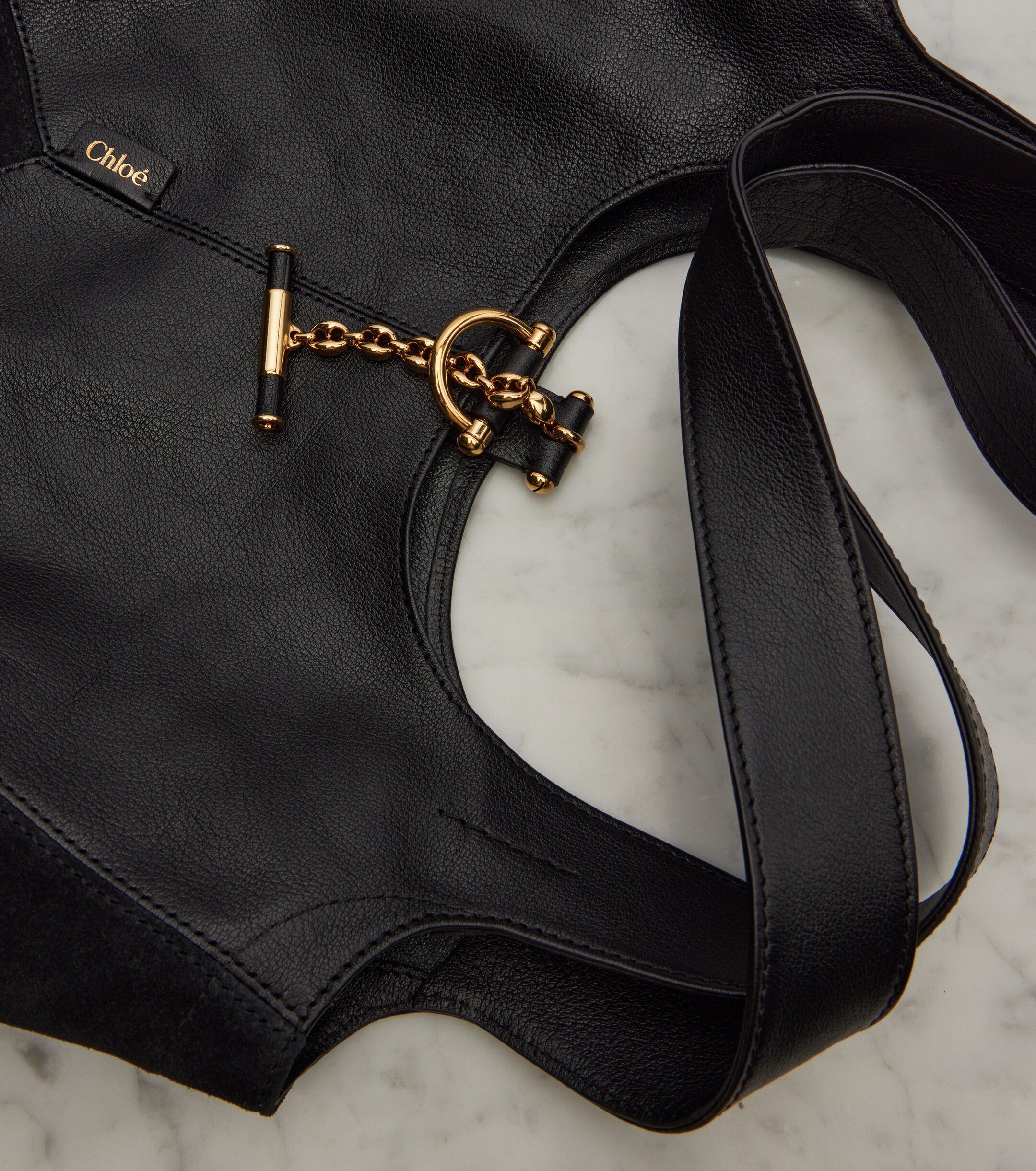 Chloé Chloé Balloon Medium leather and suede shoulder bag