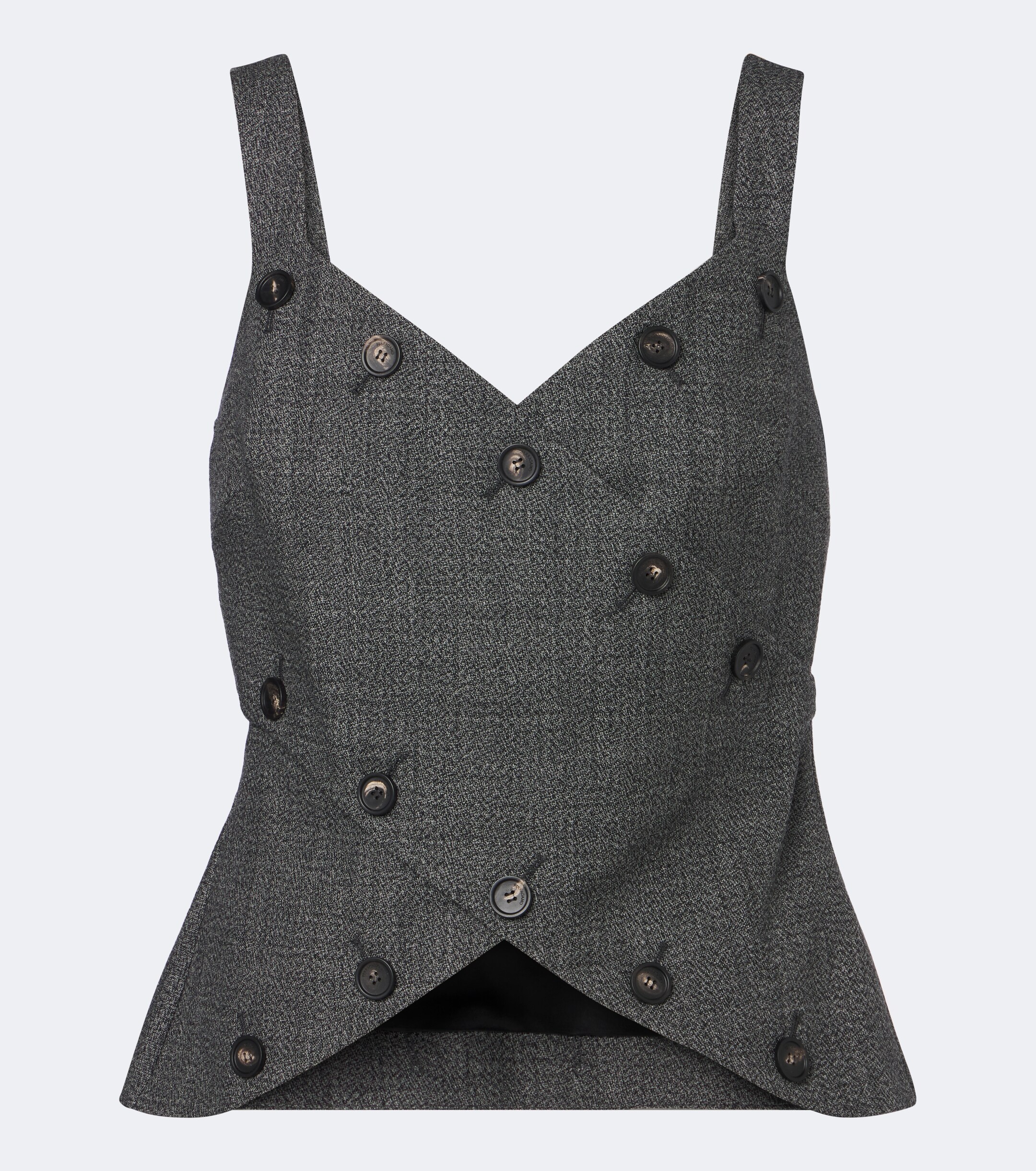 Ferragamo Ferragamo Paneled virgin wool top