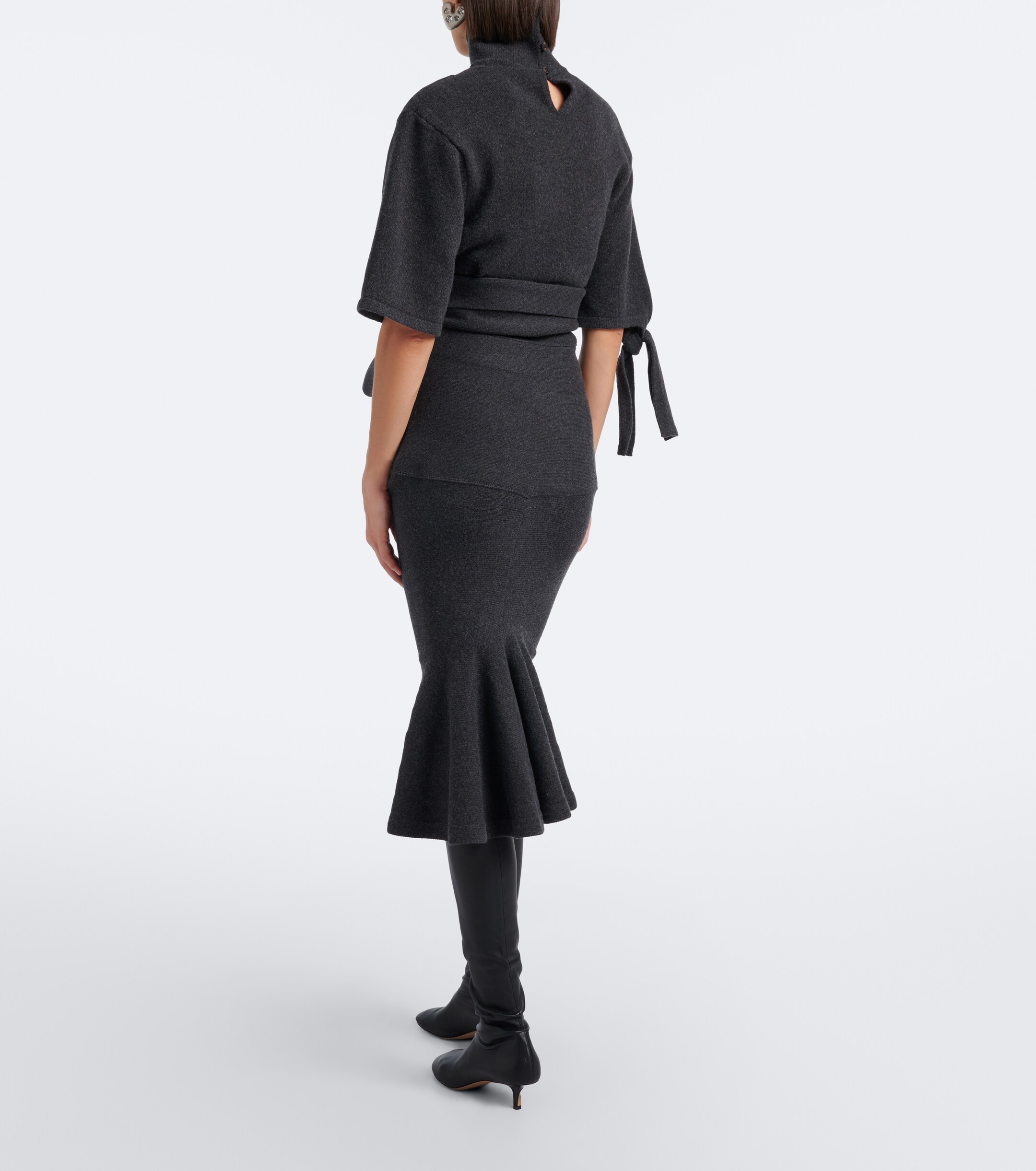 Jacquemus Jacquemus Fiocco wool and cashmere midi skirt