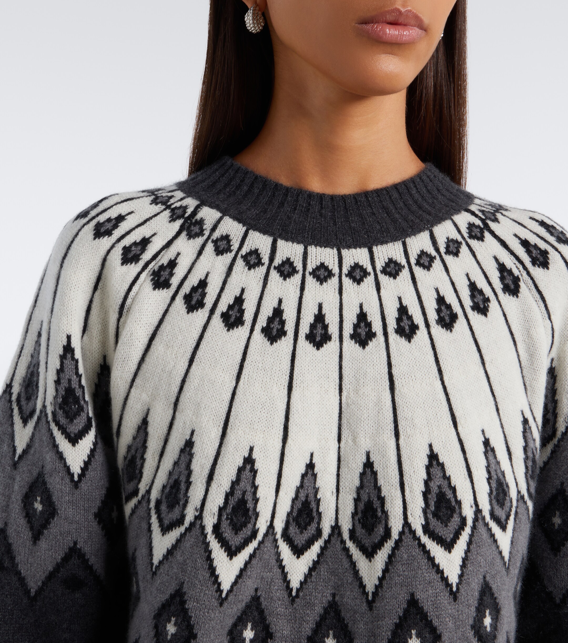 LOULOU DE SAISON Loulou de Saison Hans jacquard cashmere sweater