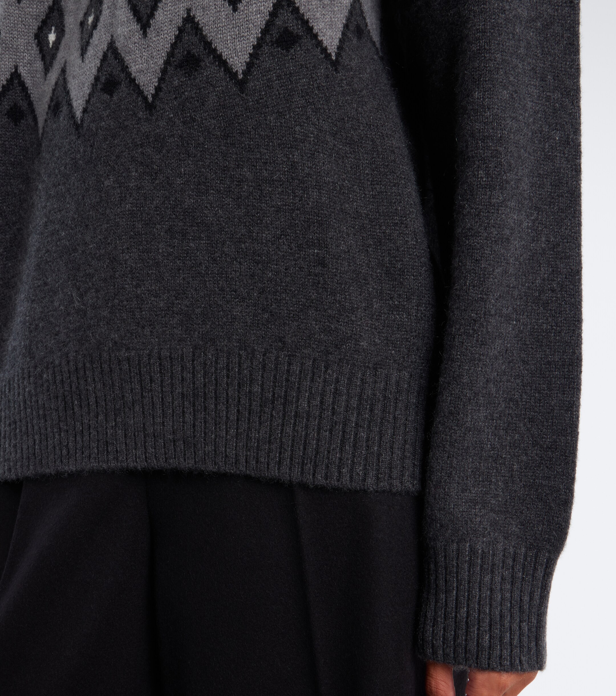 LOULOU DE SAISON Loulou de Saison Hans jacquard cashmere sweater
