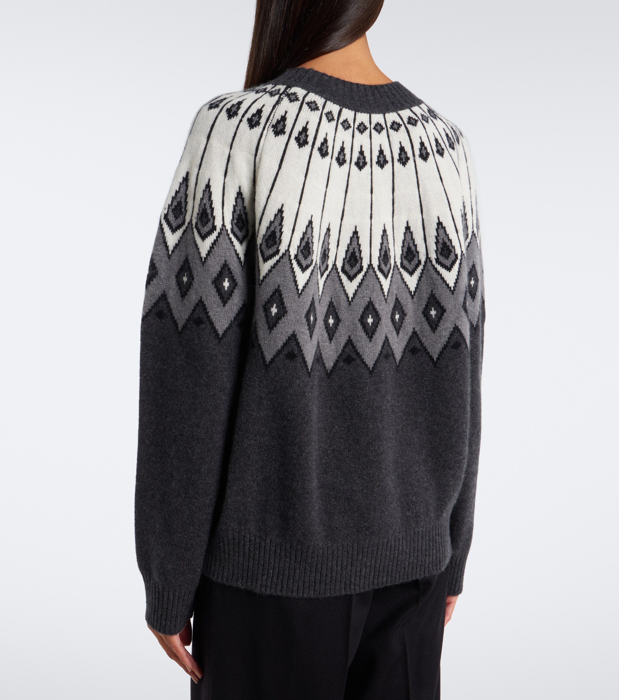 LOULOU DE SAISON Loulou de Saison Hans jacquard cashmere sweater