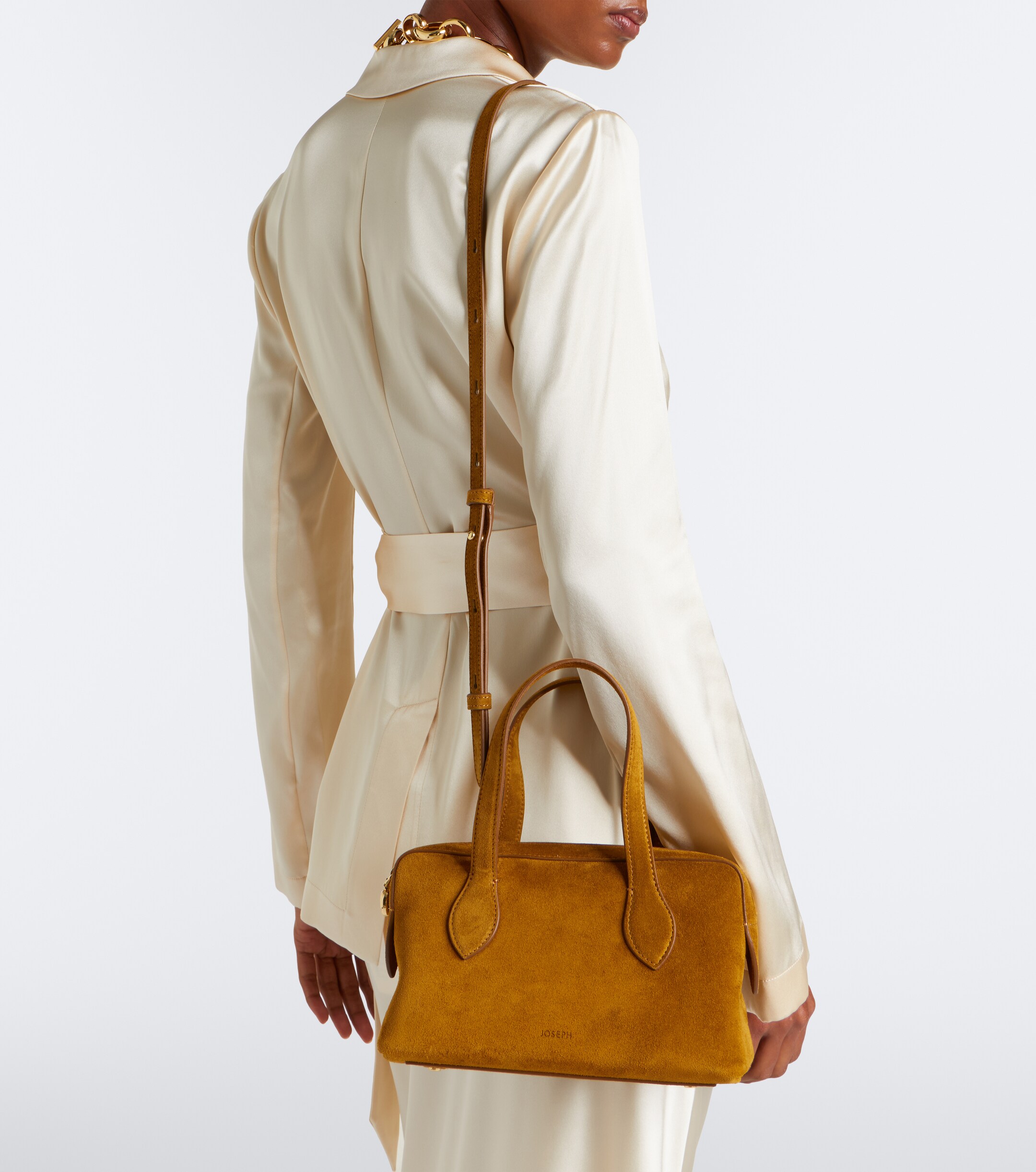 JOSEPH Loaf Mini suede top-handle bag
