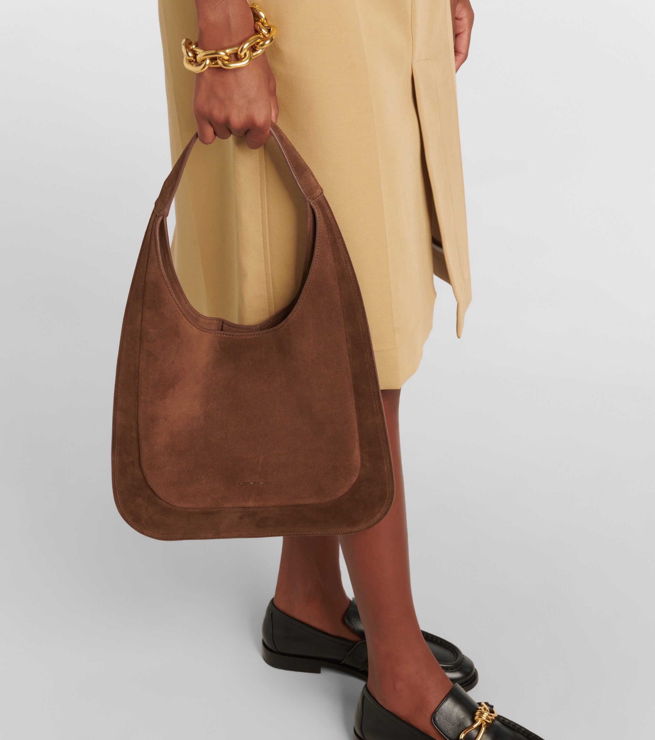AESTHER EKME Midi suede shoulder bag thumbnail
