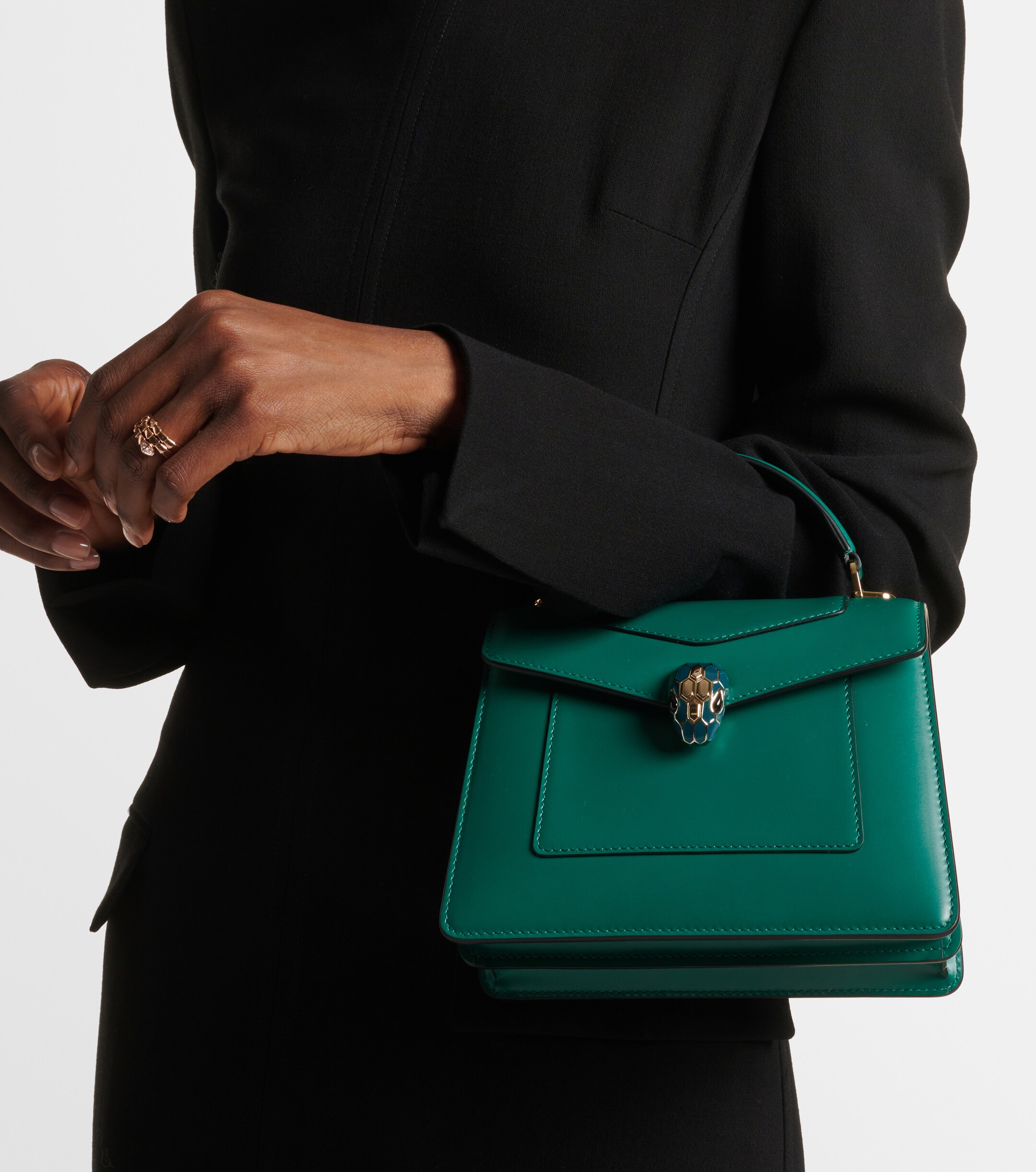 Bvlgari Serpenti Forever Medium leather top-handle bag thumbnail