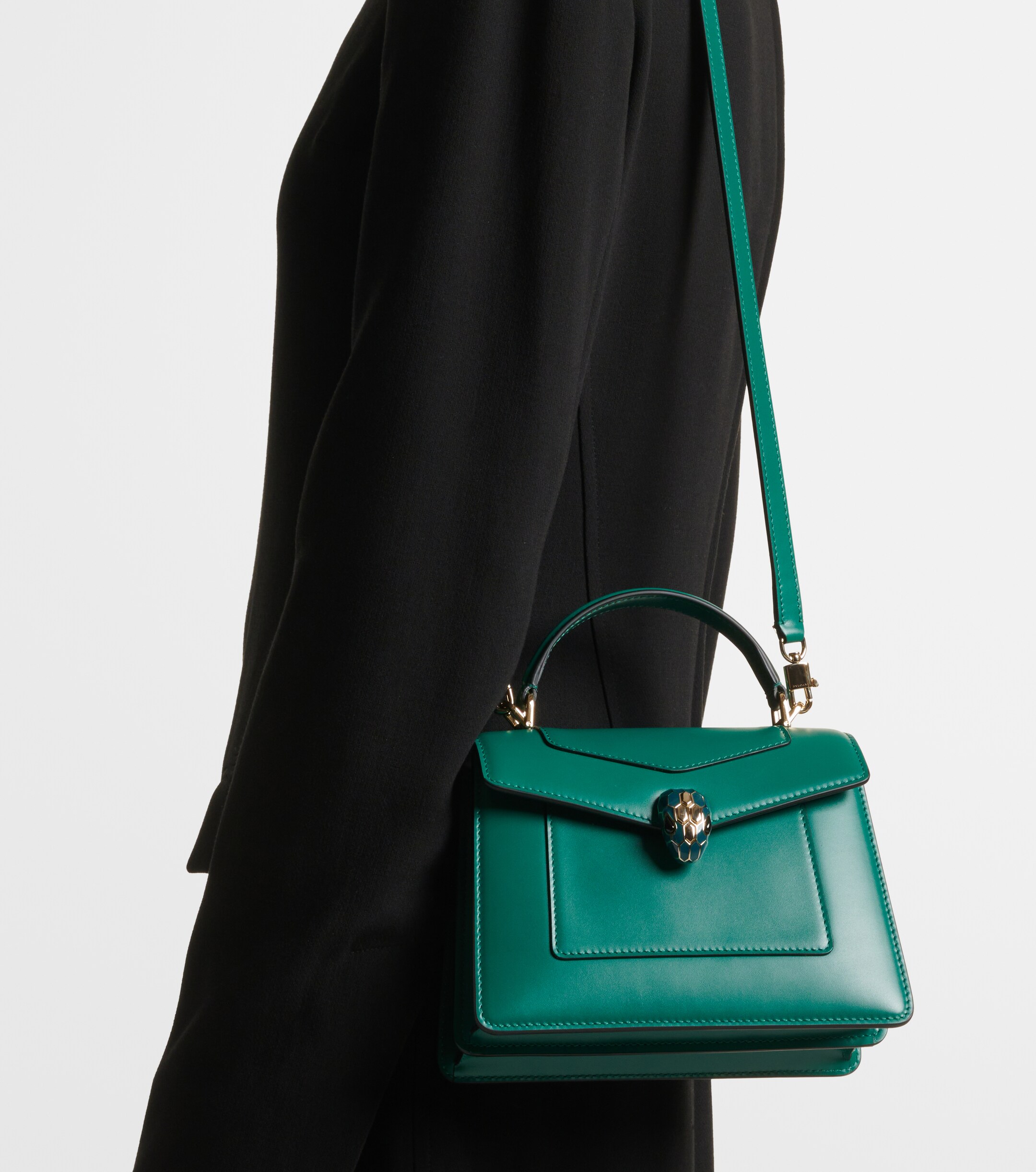 Bvlgari Serpenti Forever Medium leather top-handle bag thumbnail
