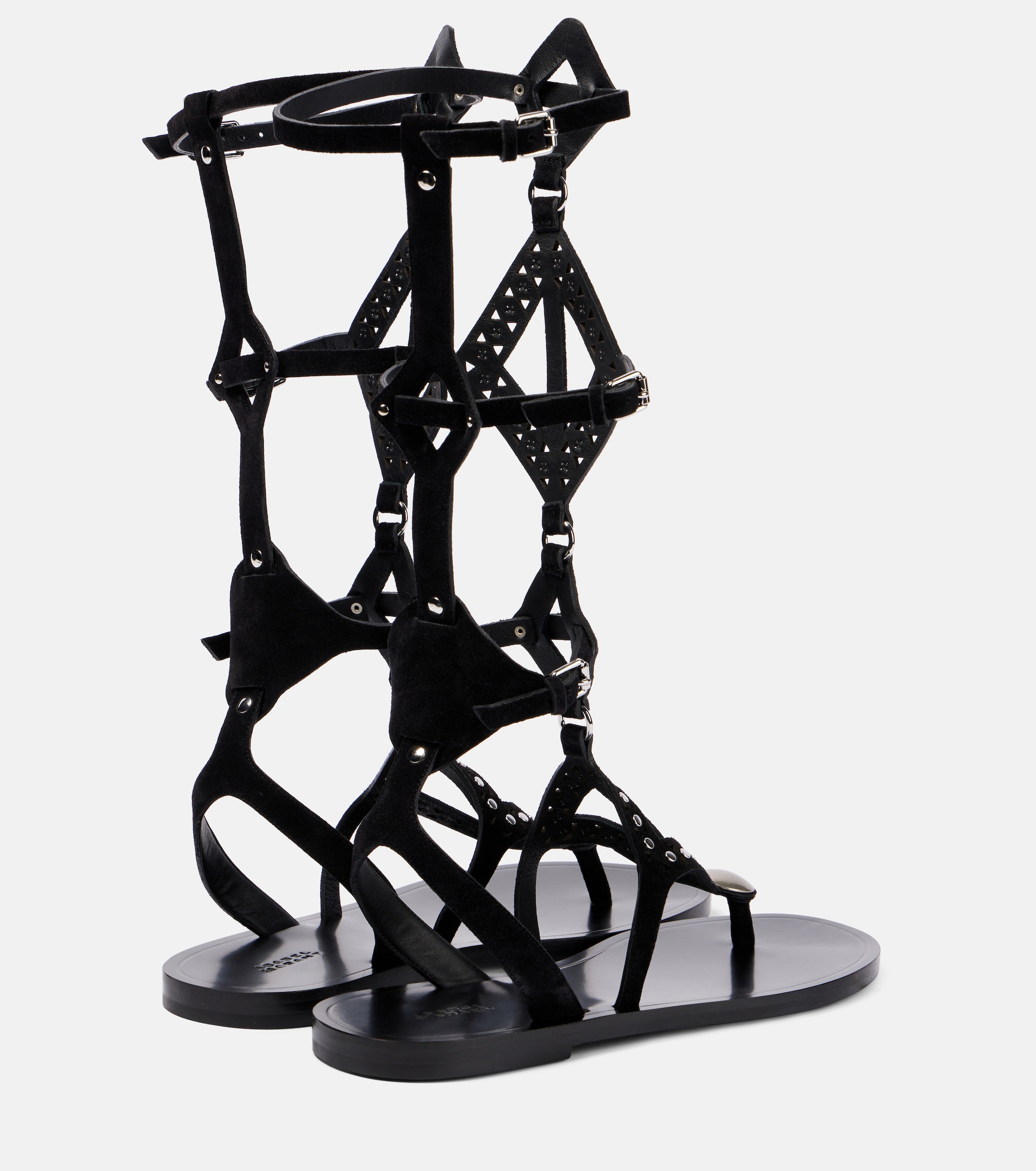 Isabel Marant Boham cutout suede gladiator sandals thumbnail