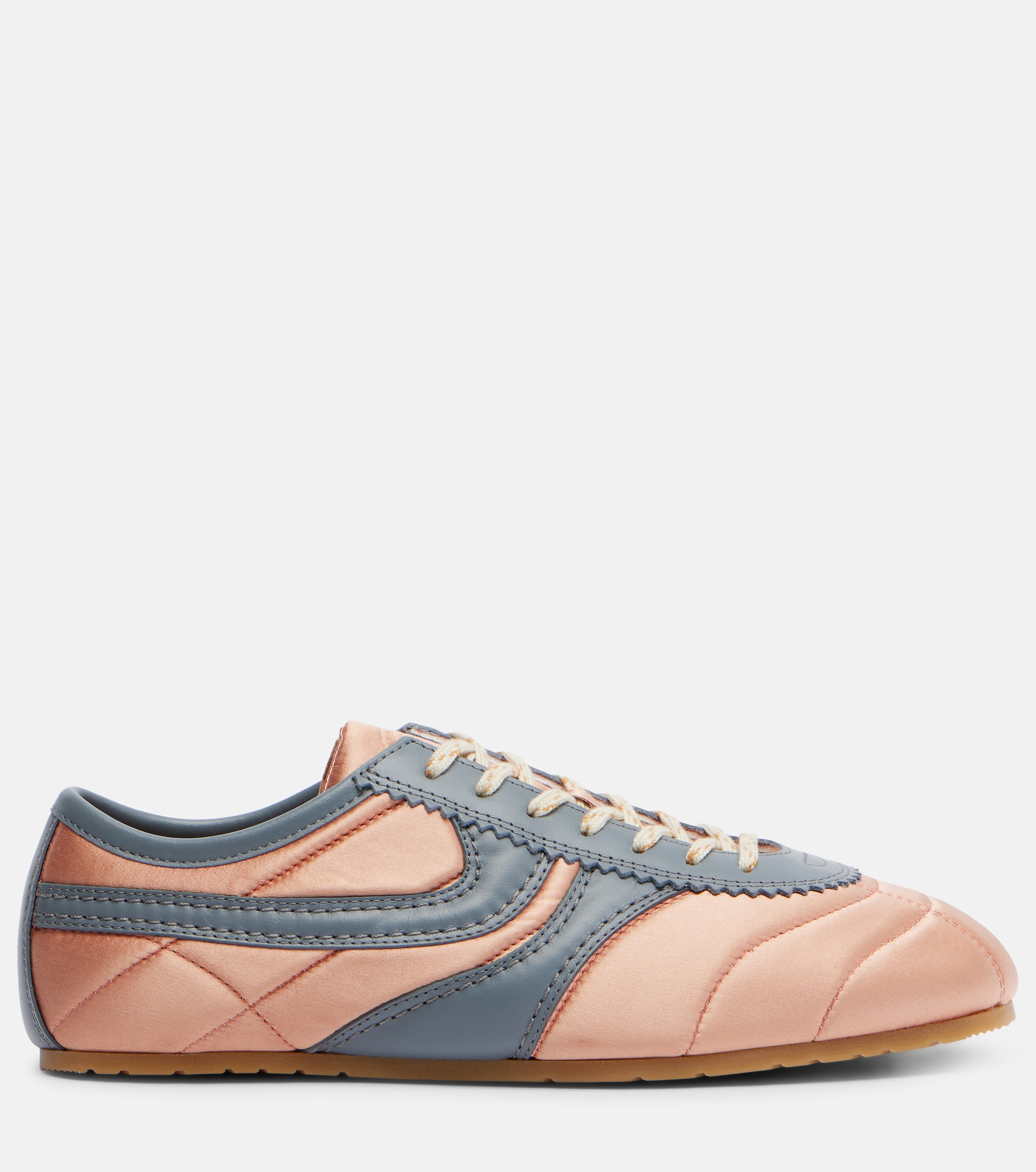 Dries Van Noten Leather-trimmed satin sneakers