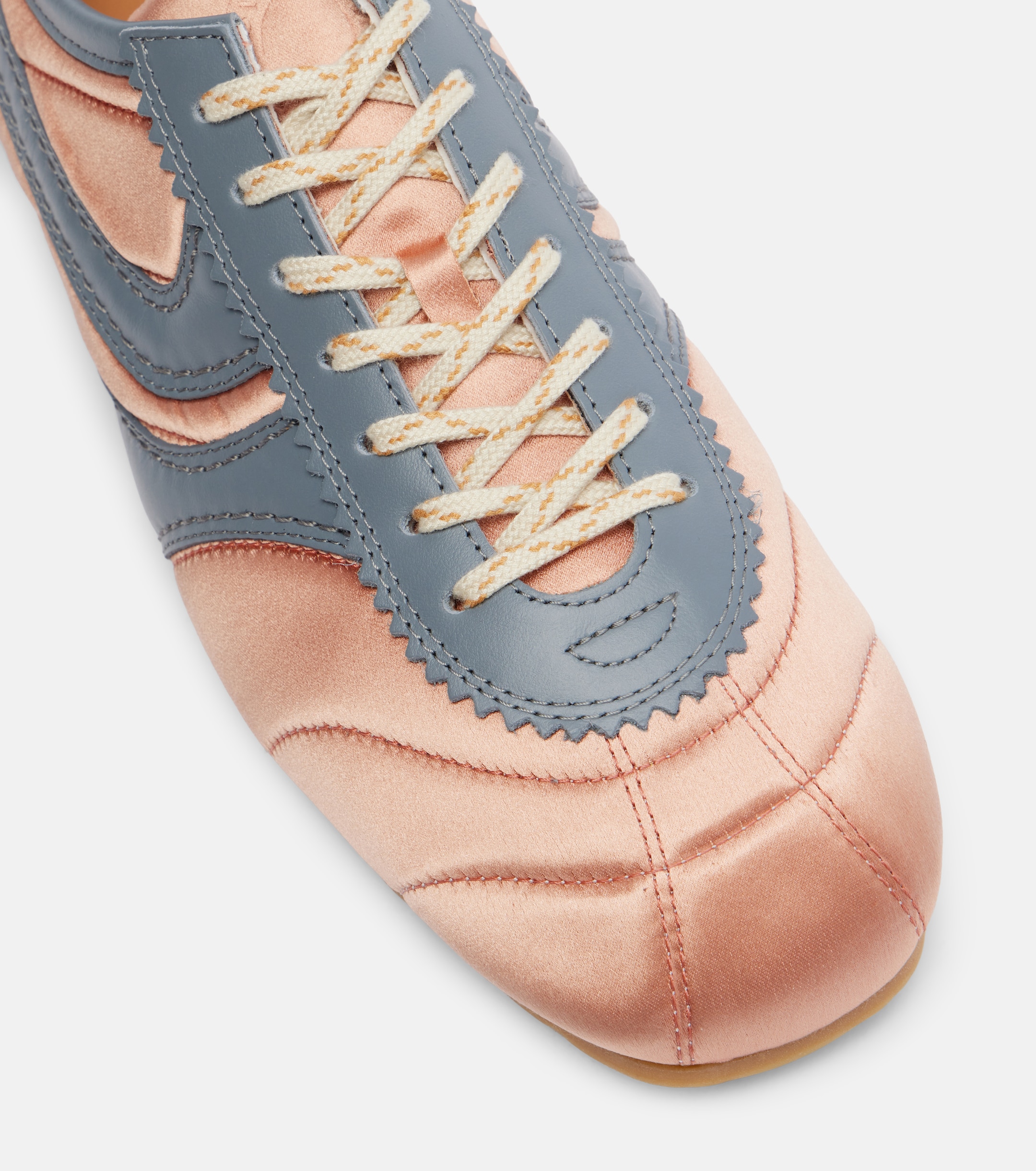 Dries Van Noten Leather-trimmed satin sneakers