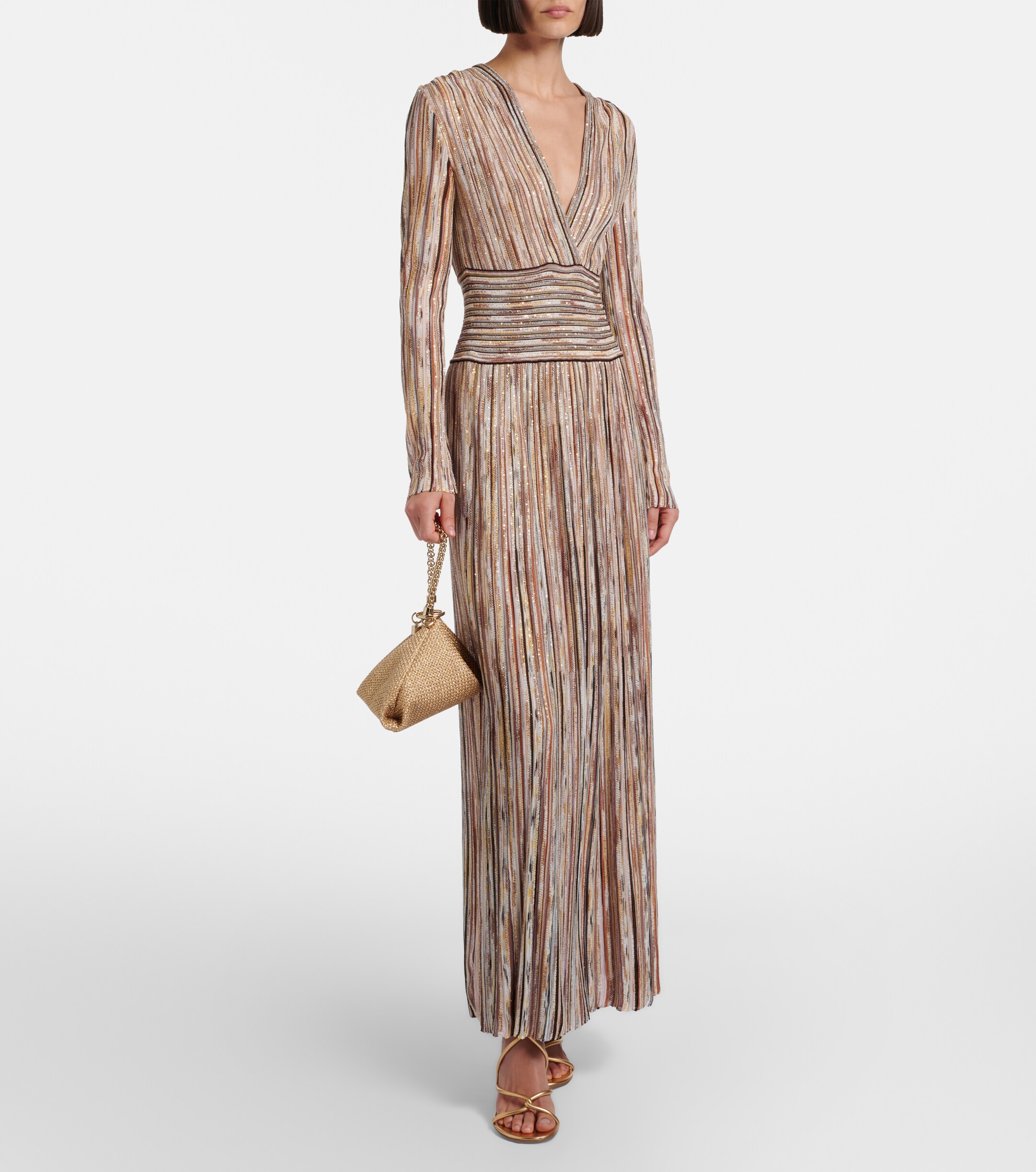 JIMMY CHOO Callie Medium raffia-effect shoulder bag