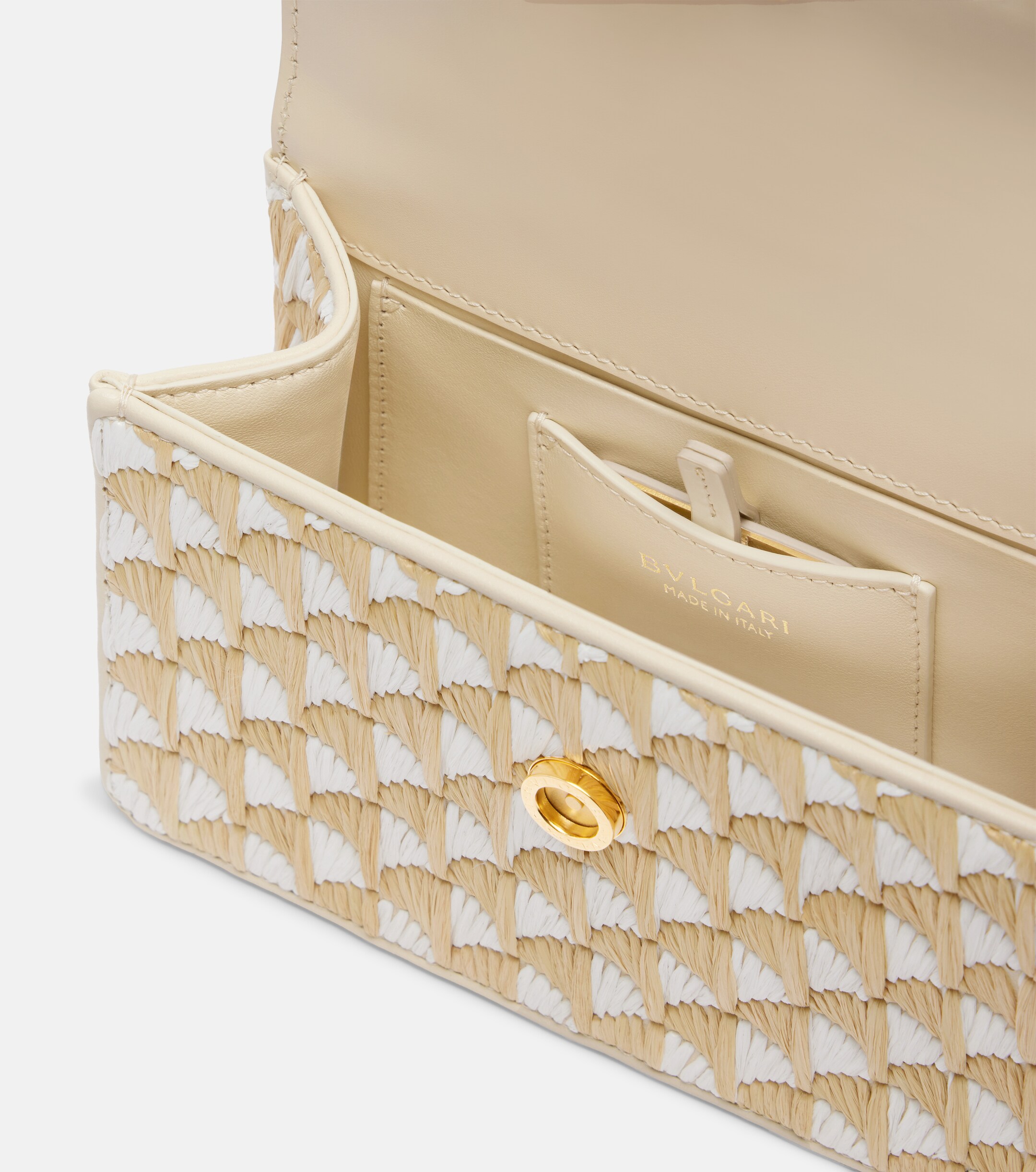 Bvlgari Serpenti Forever Mini raffia top-handle bag thumbnail