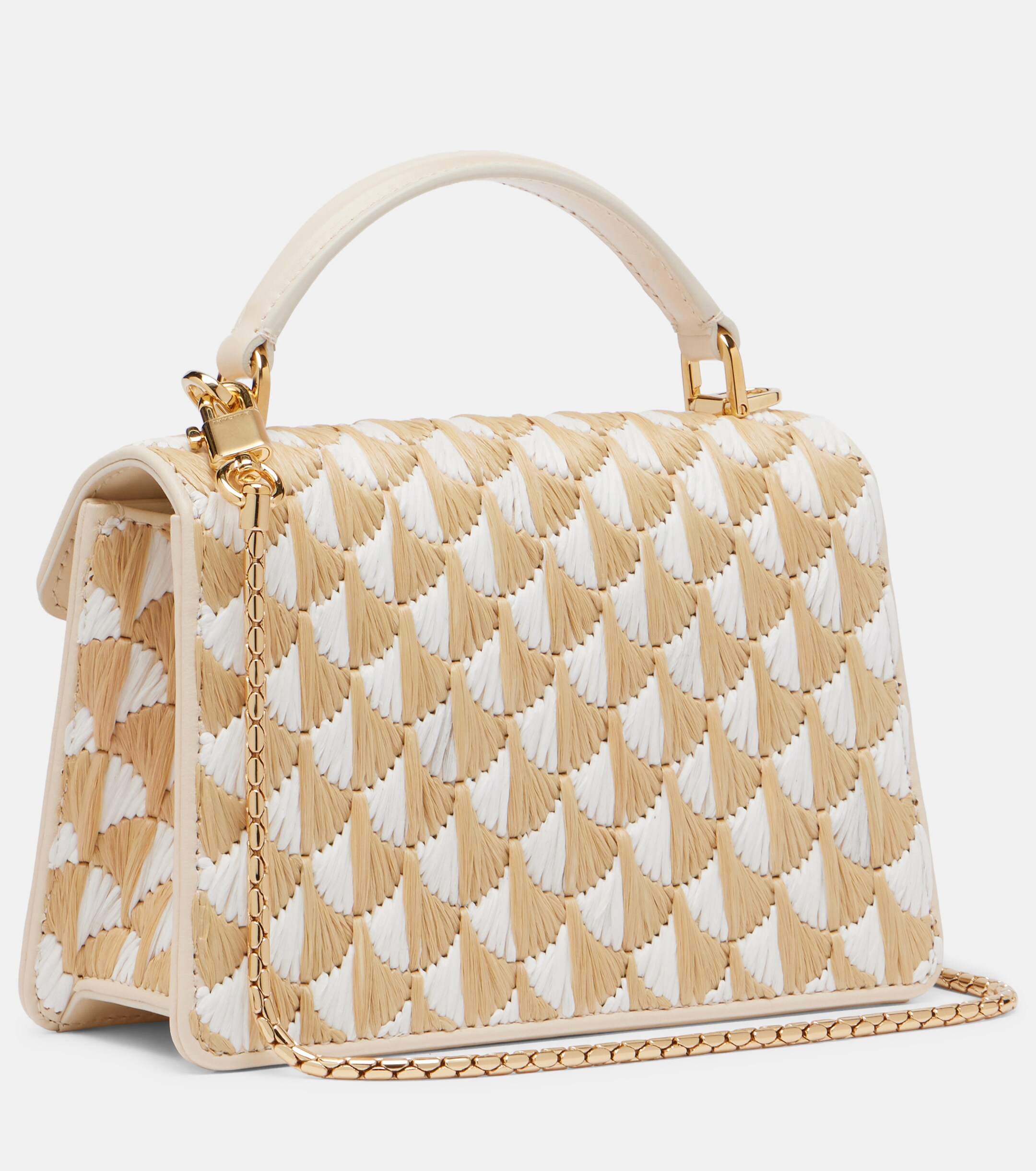 Bvlgari Serpenti Forever Mini raffia top-handle bag thumbnail