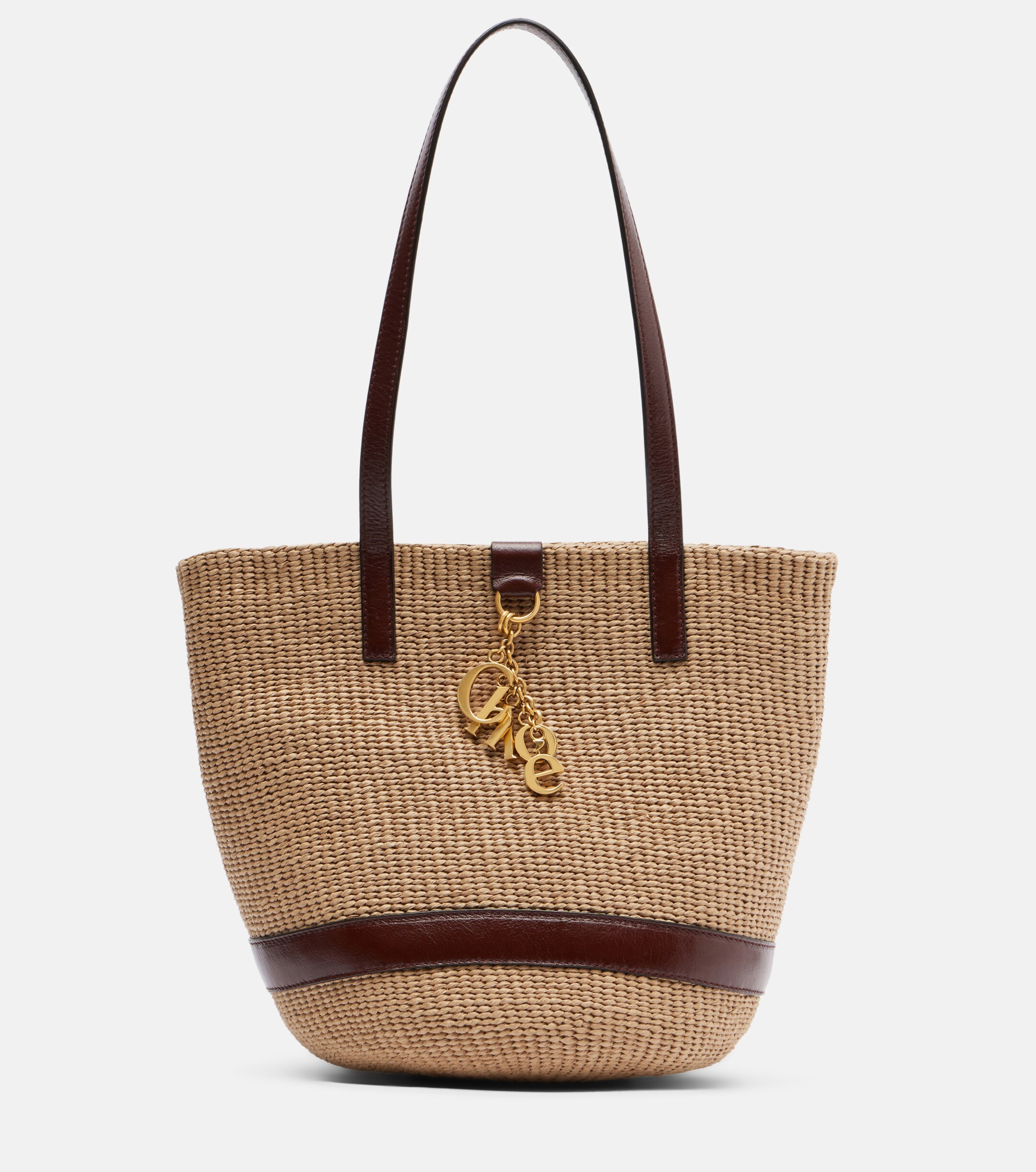 Chloé Medium leather-trimmed basket bag