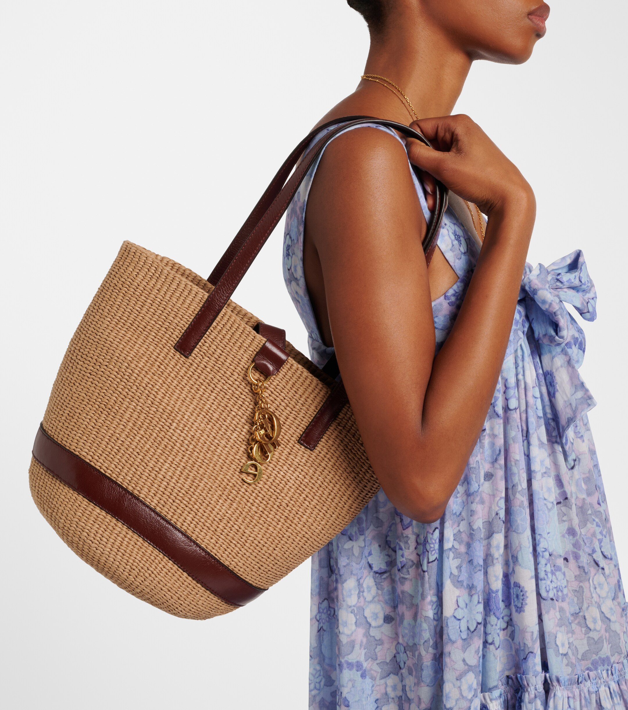 Chloé Medium leather-trimmed basket bag