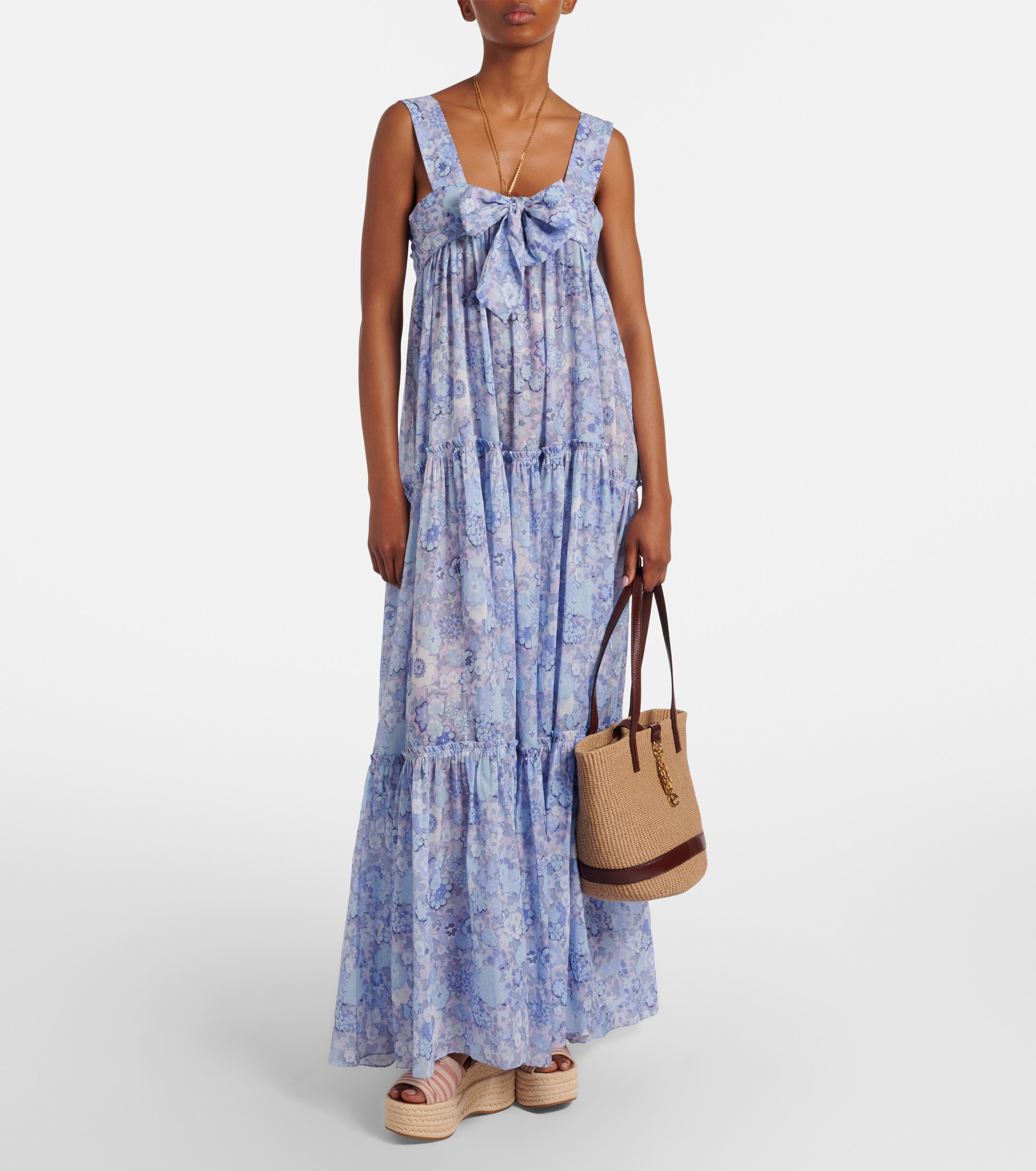Chloé Medium leather-trimmed basket bag