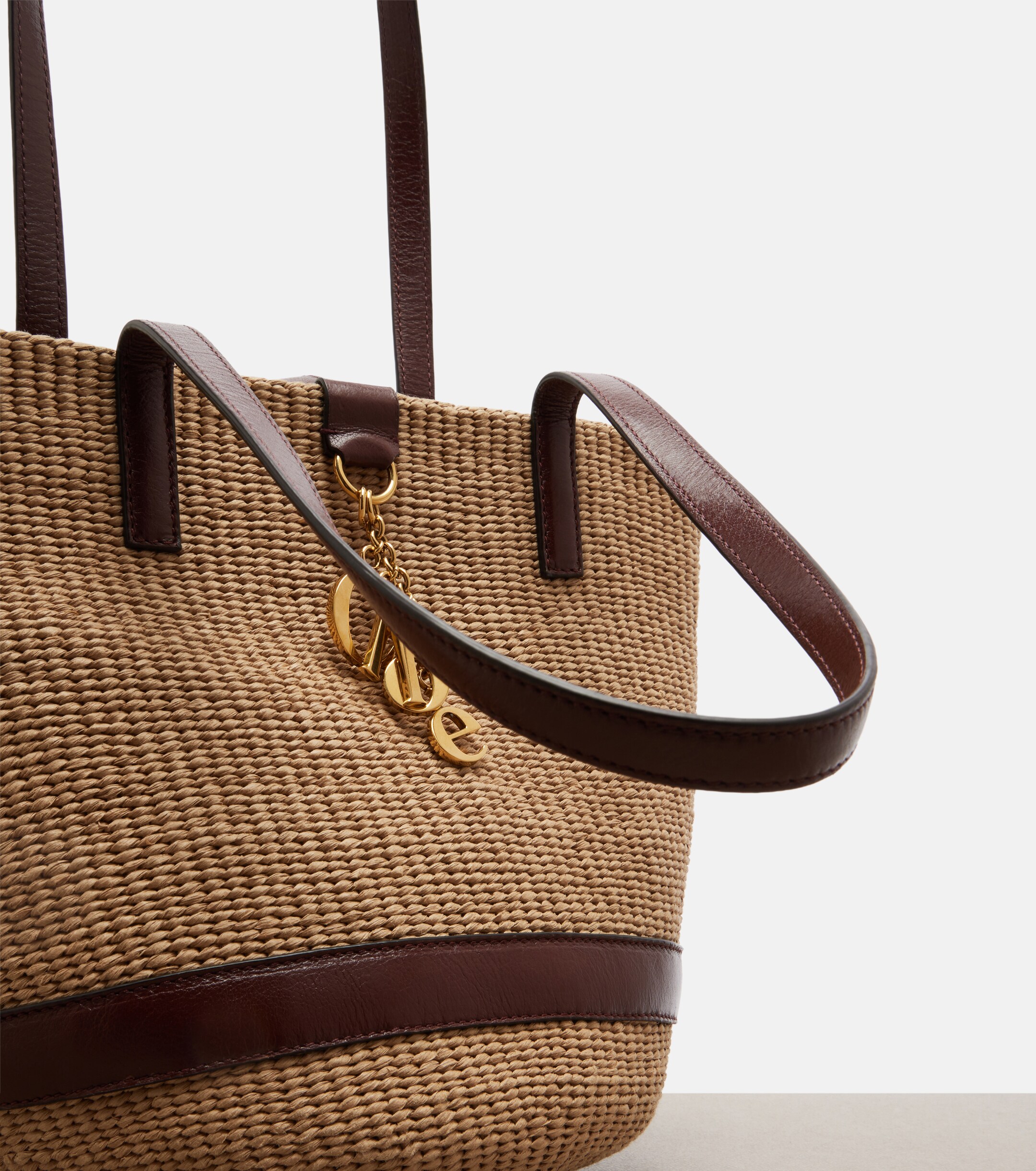 Chloé Medium leather-trimmed basket bag