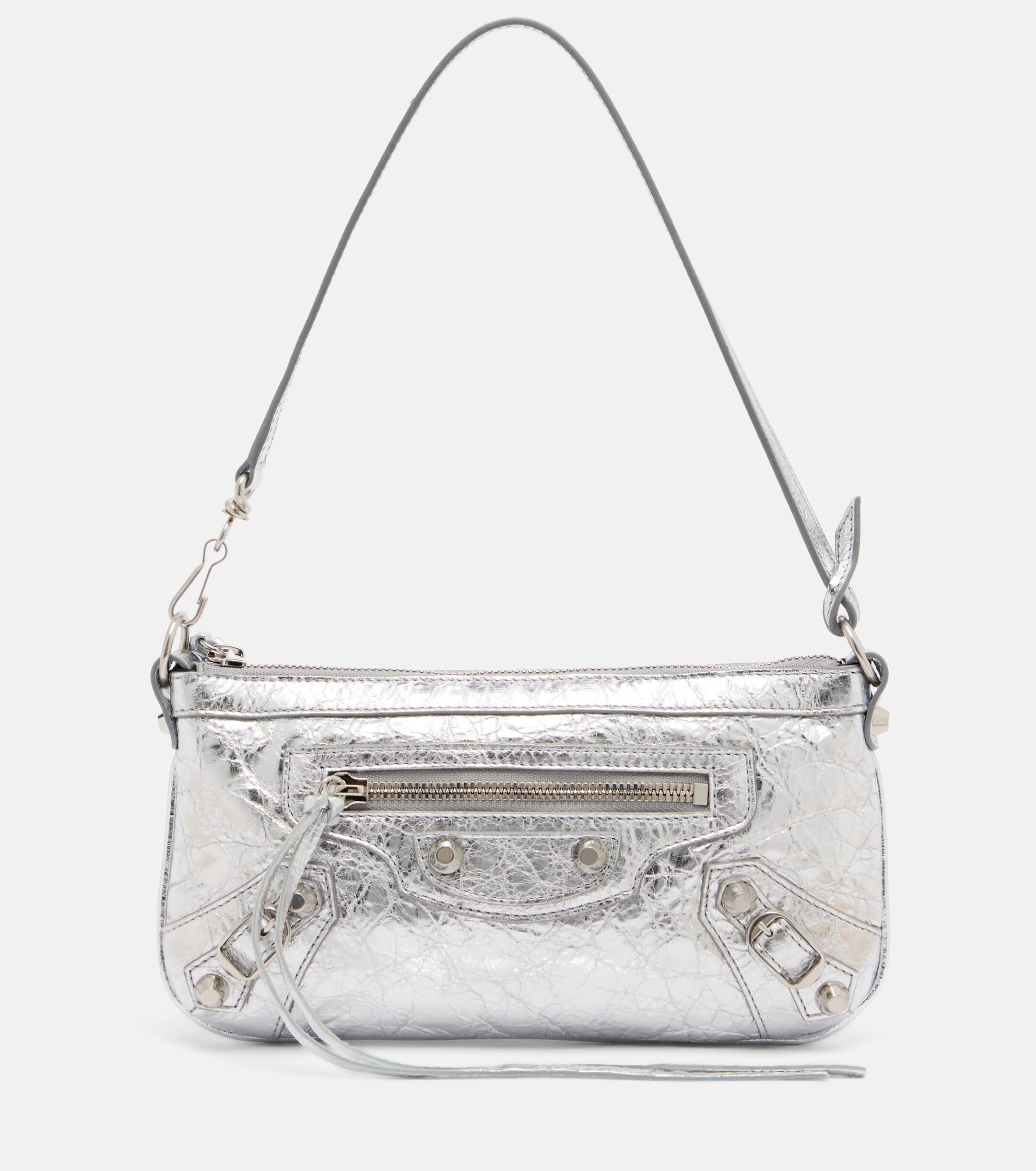 Balenciaga Le City metallic leather shoulder bag