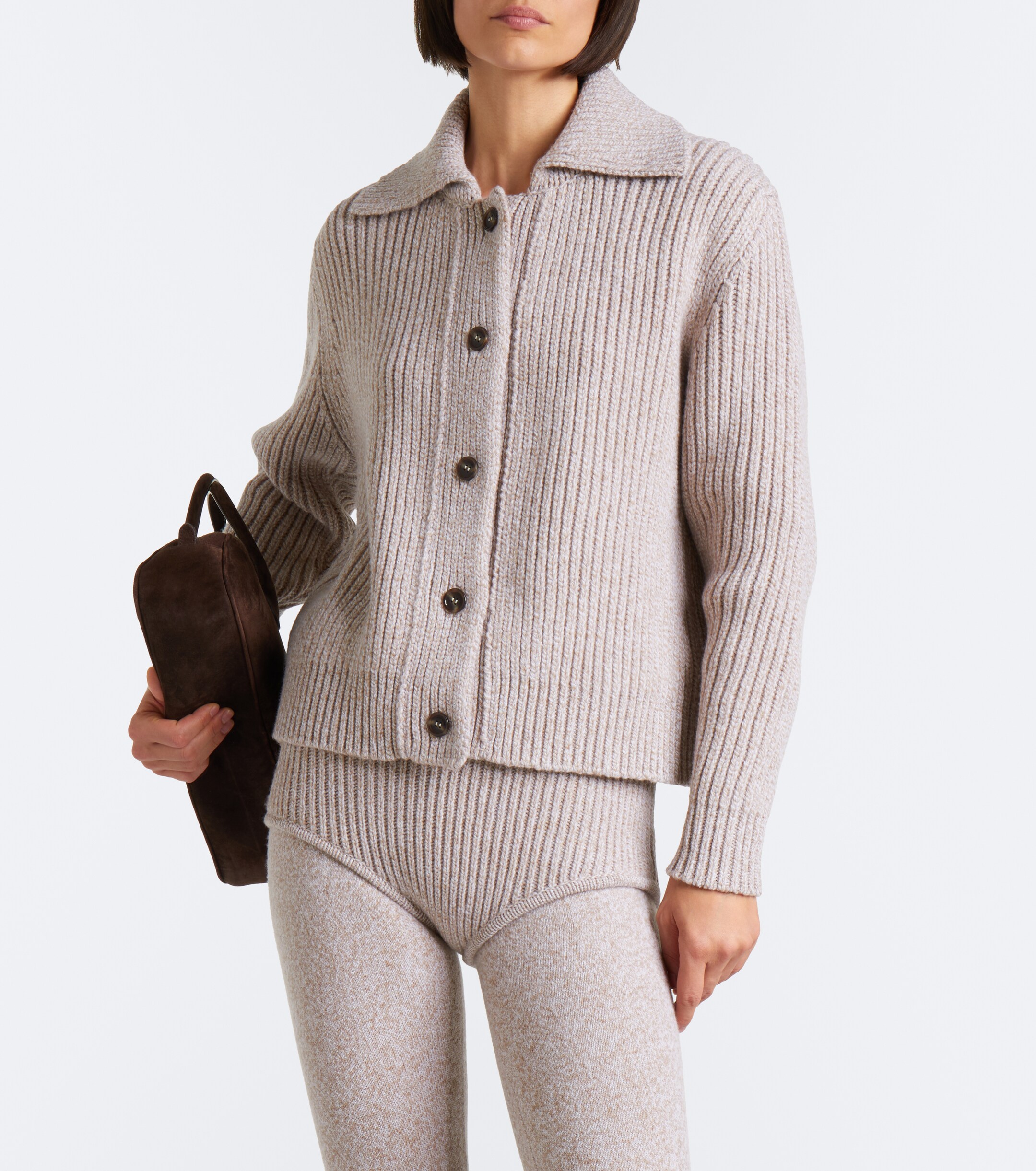 Magda Butrym Magda Butrym Ribbed-knit wool cardigan