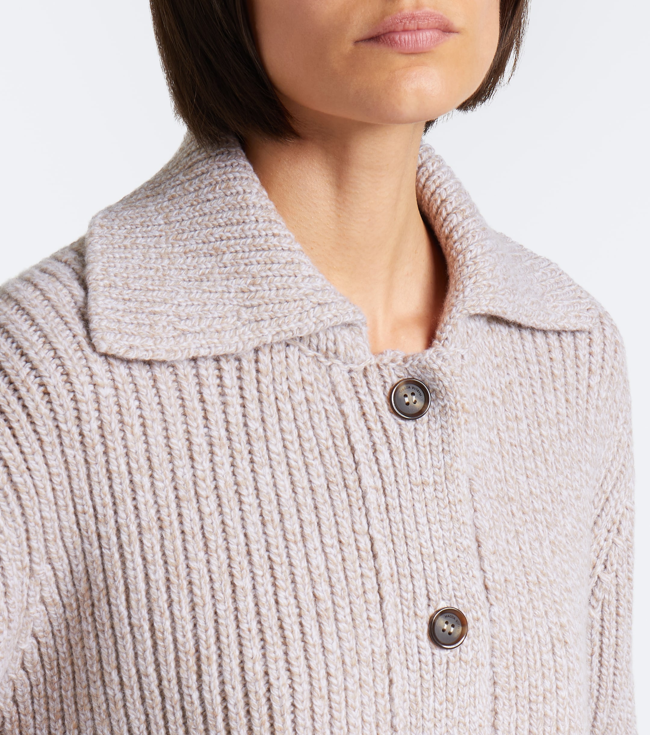 Magda Butrym Magda Butrym Ribbed-knit wool cardigan